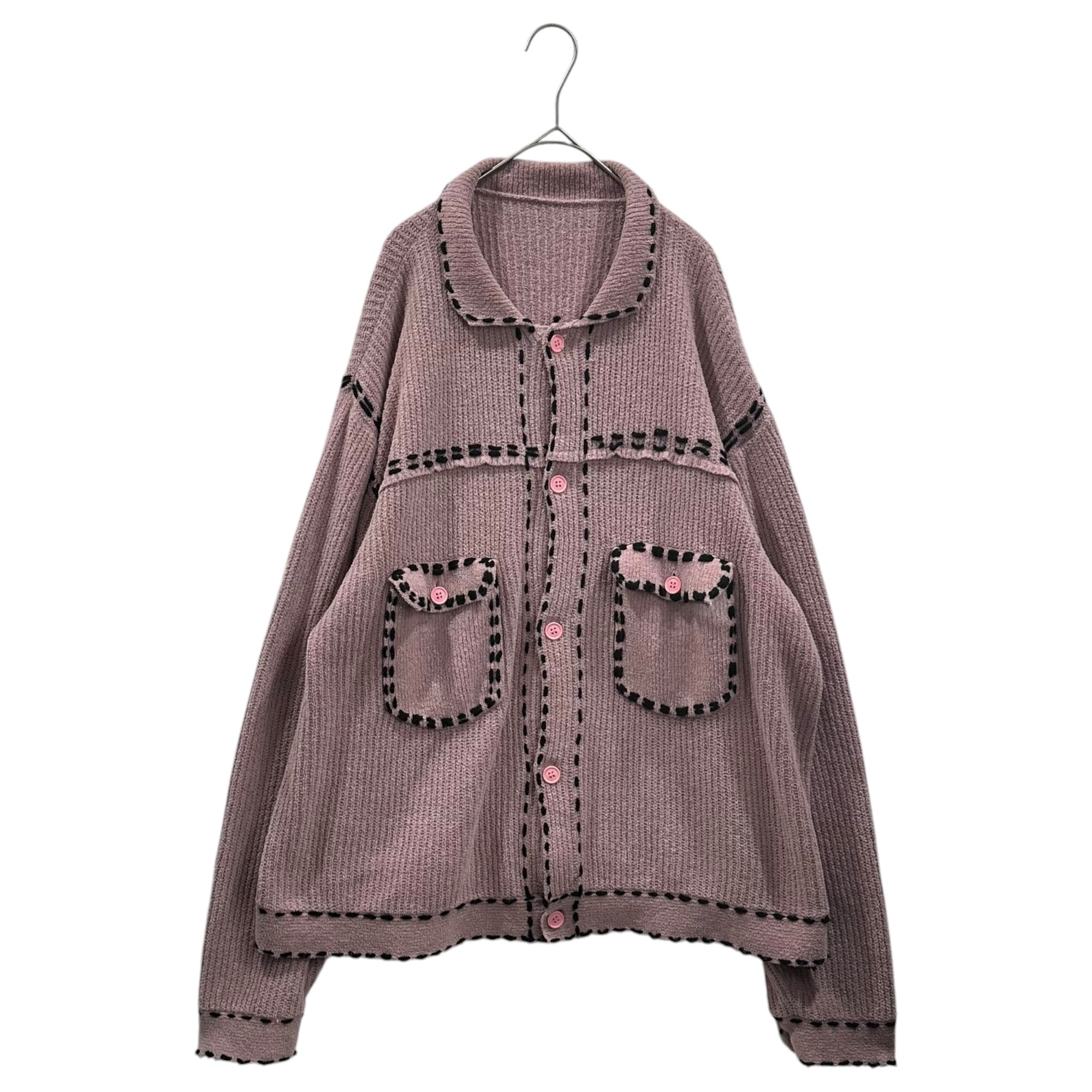 PHINGERIN(フィンガリン) 23AW PG1 KNIT トラッカー ニット ジャケット PD-232-KN-021 L ピンク カーディガン