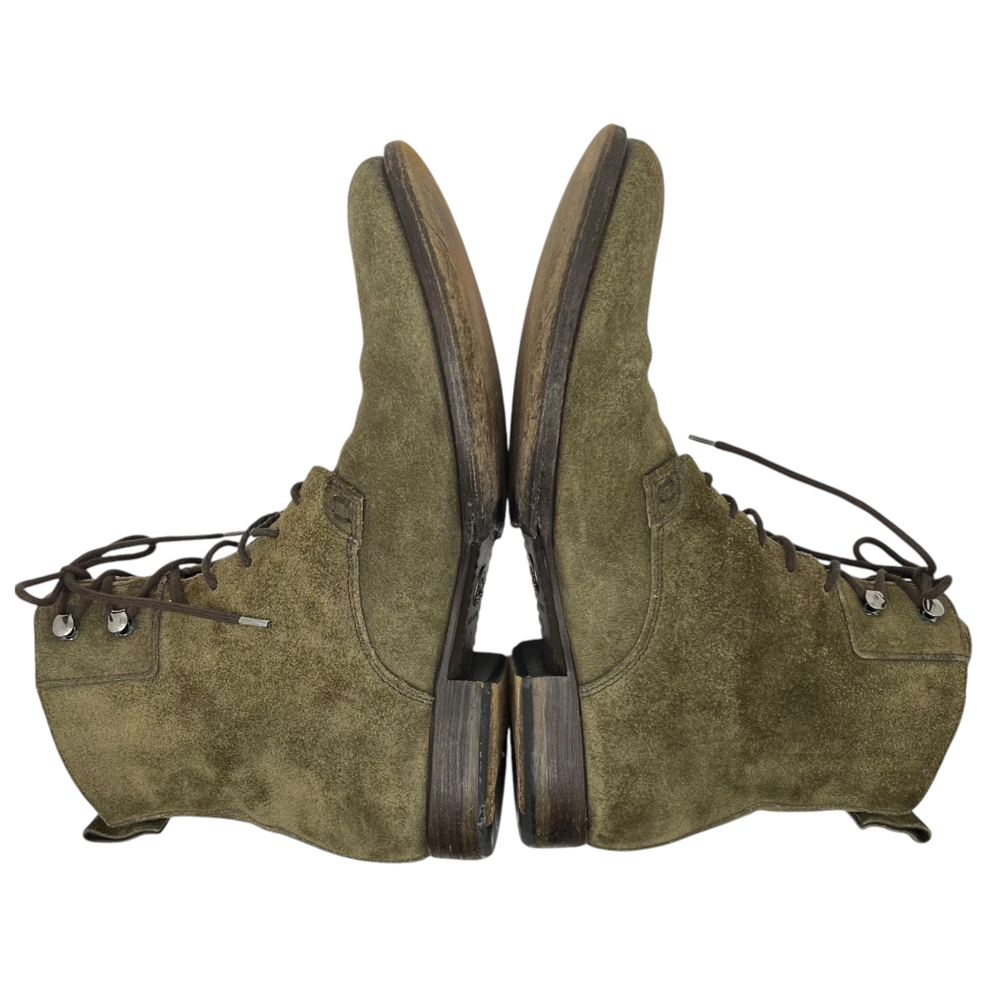 DOLCE&GABBANA(ドルチェ&ガッバーナドルガバ) suede lace-up boots スウェード 編み上げ ブーツ スエード 1043 7(25.0cm) カーキ