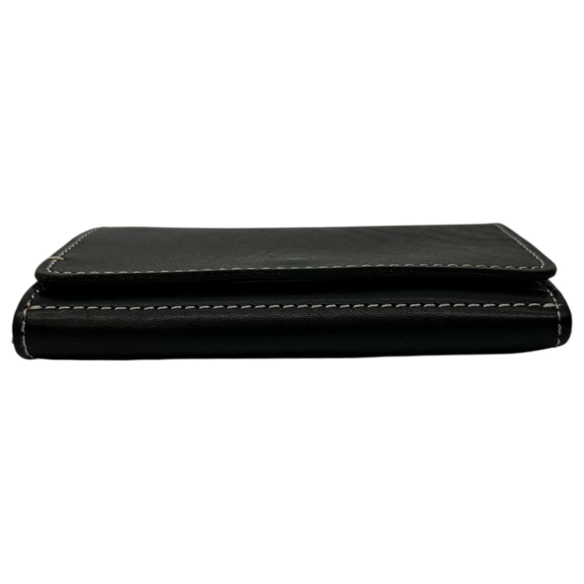 TSUCHIYA KABAN(土屋鞄製造所) White Stitch Bifold Leather Wallet ホワイト ステッチ 2つ折り レザー ウォレット 財布 ブラック