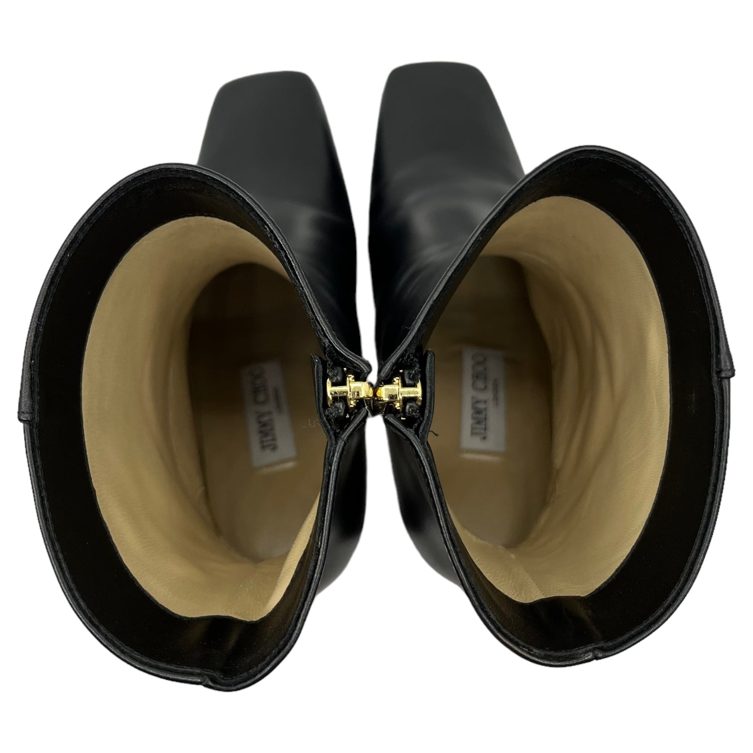 JIMMY CHOO(ジミーチュウ) KINSEY AB 75 / 37 レザー ヒール ブール CFL 231 37(23.5~24cm程度) ブラック