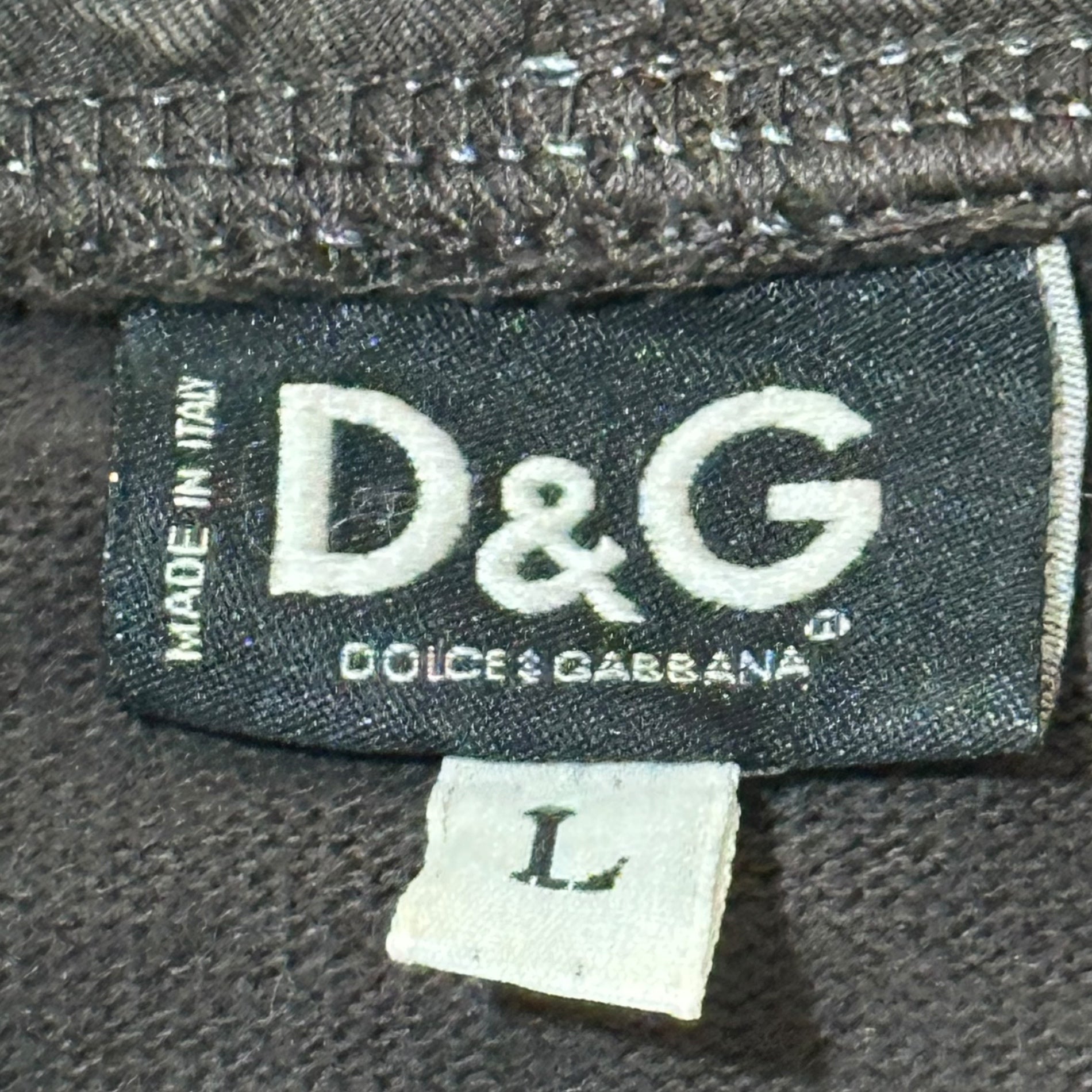 D&G(ディー&ジードルガバドルチェ&ガッバーナ) 00's Different Material Hooded L/S Cut and Sew 異素材切替 フーデッド L/S カットソー L ブラウン Y2K