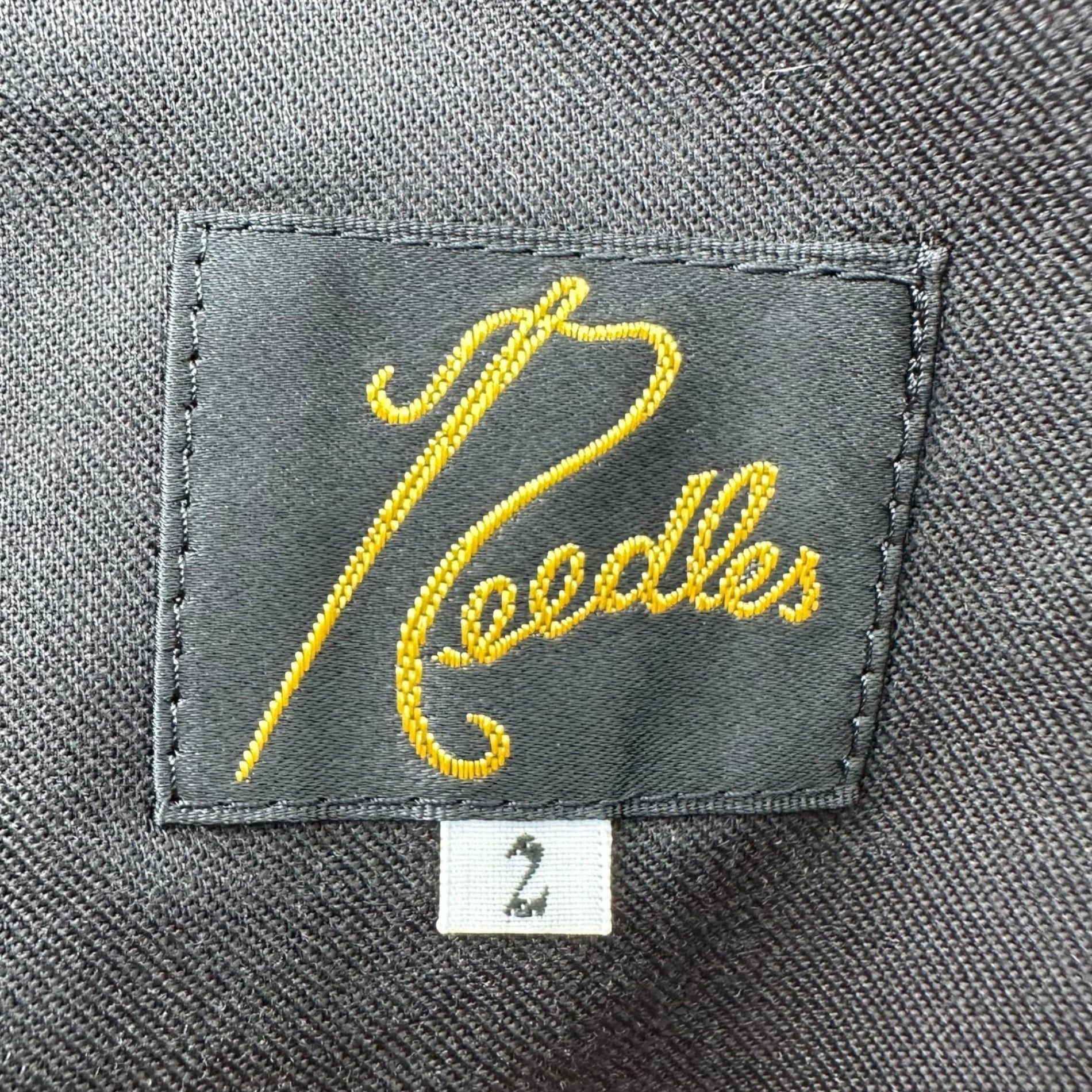 NEEDLES(ニードルズ) Piping Cowboy Pant-PE/PU Double Cloth パイピング カウボーイ パンツ MR202 S ブラック×スカイブルー スラックス ロゴ イージー