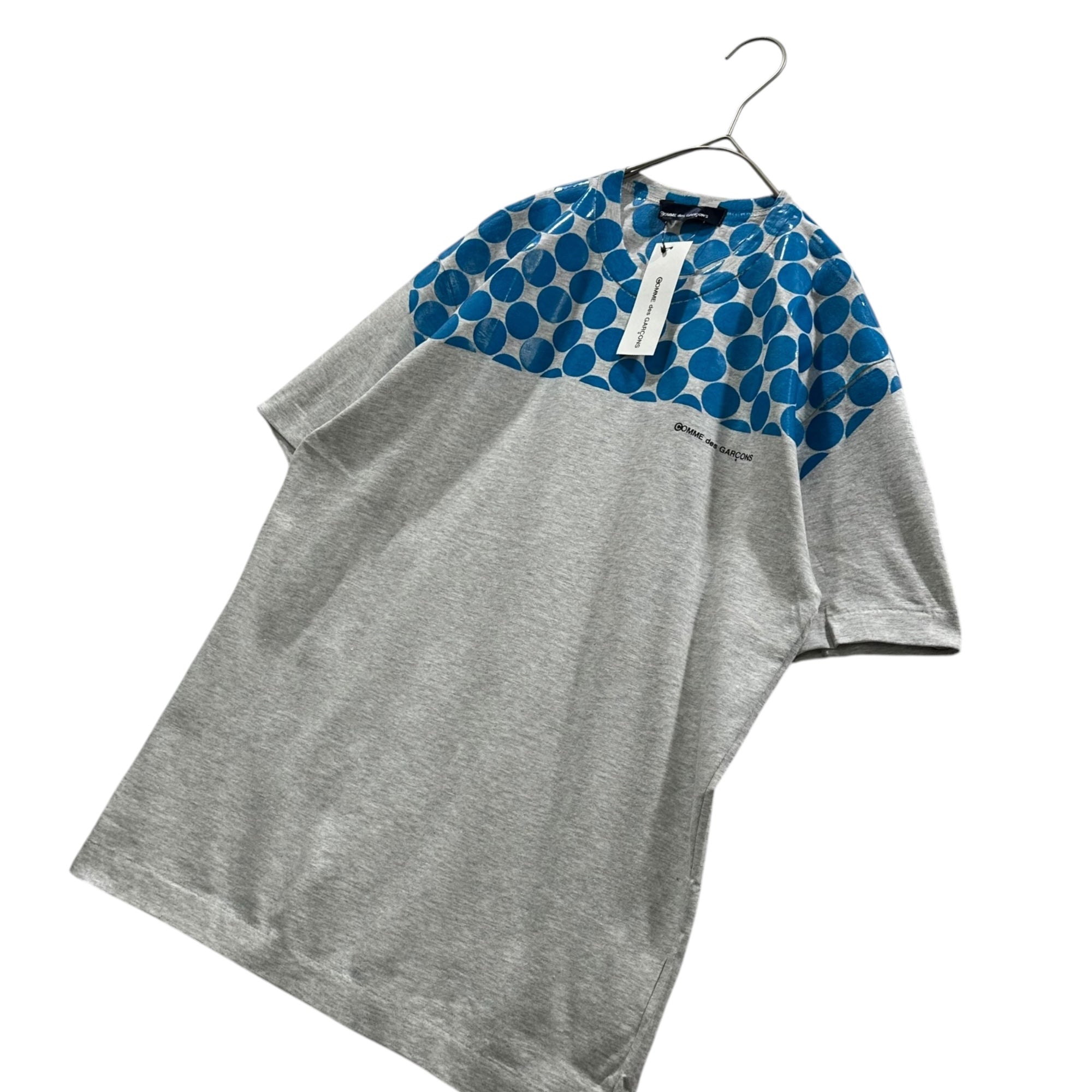 COMME des GARCONS(コムデギャルソン) 1999AW Polka-dot S/S T-shirt ドット デザイン 半袖 Tシャツ KT-910010 表記無(M程度) ネイビー×ブルー AD1999 青山限定