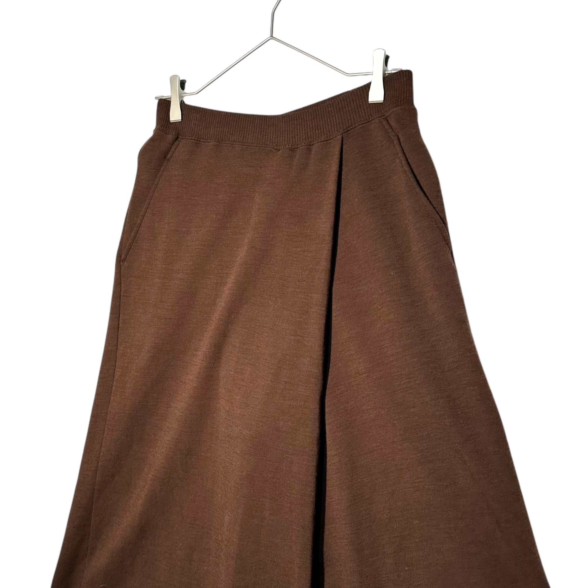 plantation(プランテーション) 90's knit wide cropped pants 90年代 ニット ワイド クロップド パンツ PY44550 FREE ブラウン