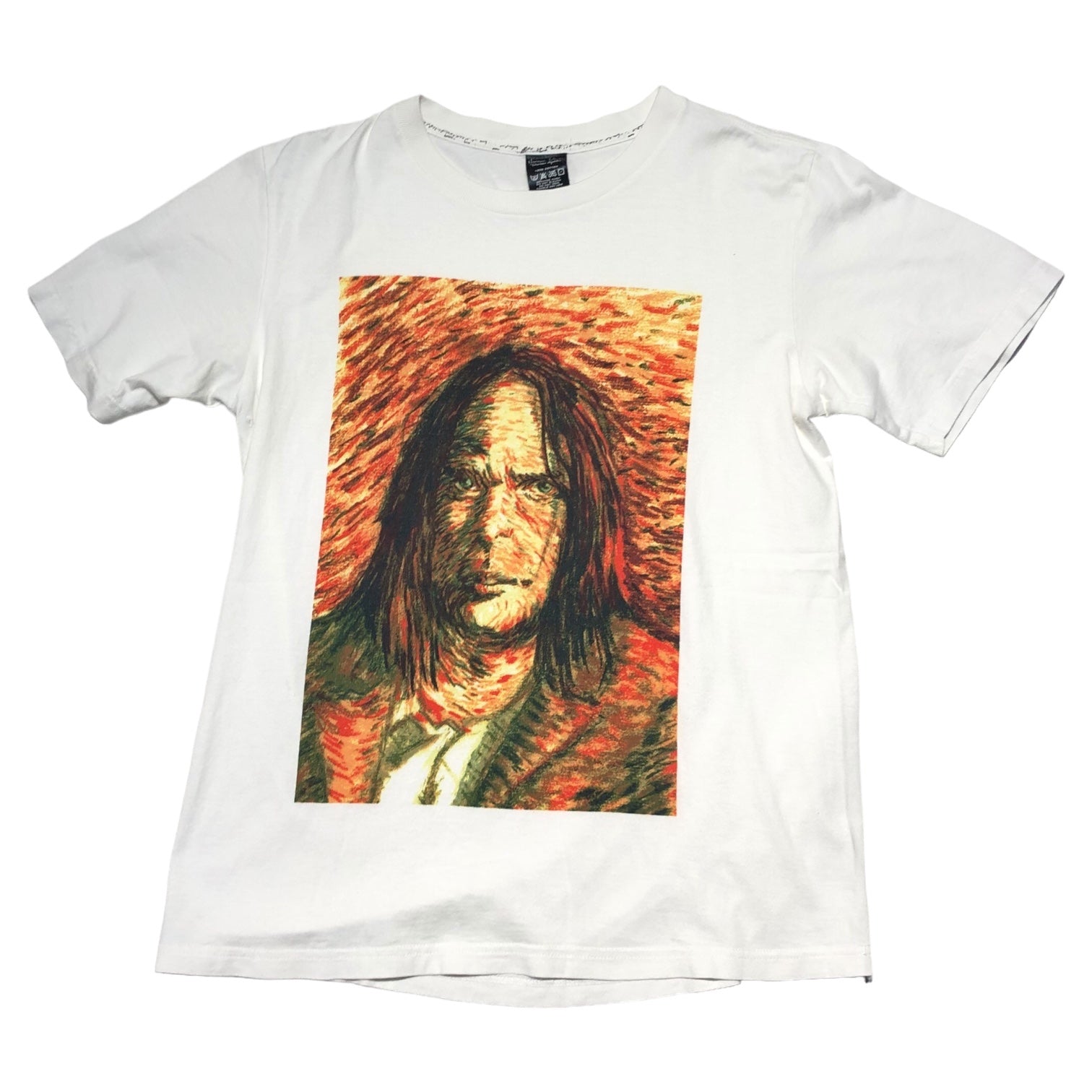NUMBER (N)INE(ナンバーナイン) 08SS BIRDS期 NEIL YOUNG 肖像画 T-SHIRT ニールヤング Tシャツ バーズ期 2(S) ホワイト×ブラウン