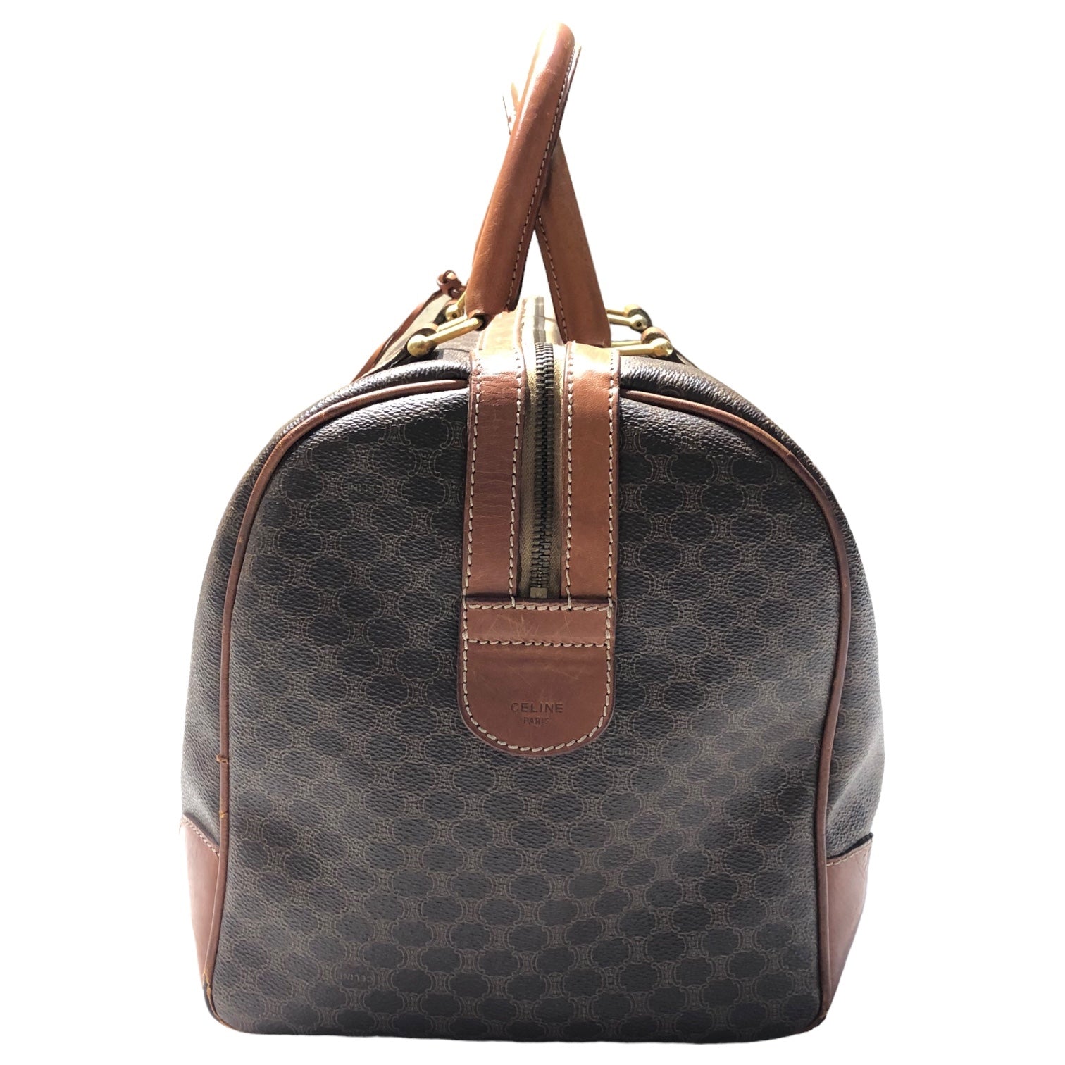 CELINE(セリーヌ) vintage macadam boston bag ヴィンテージ マカダム ボストン バッグ M08 ブラウン イタリア製 旅行 鞄 OLD