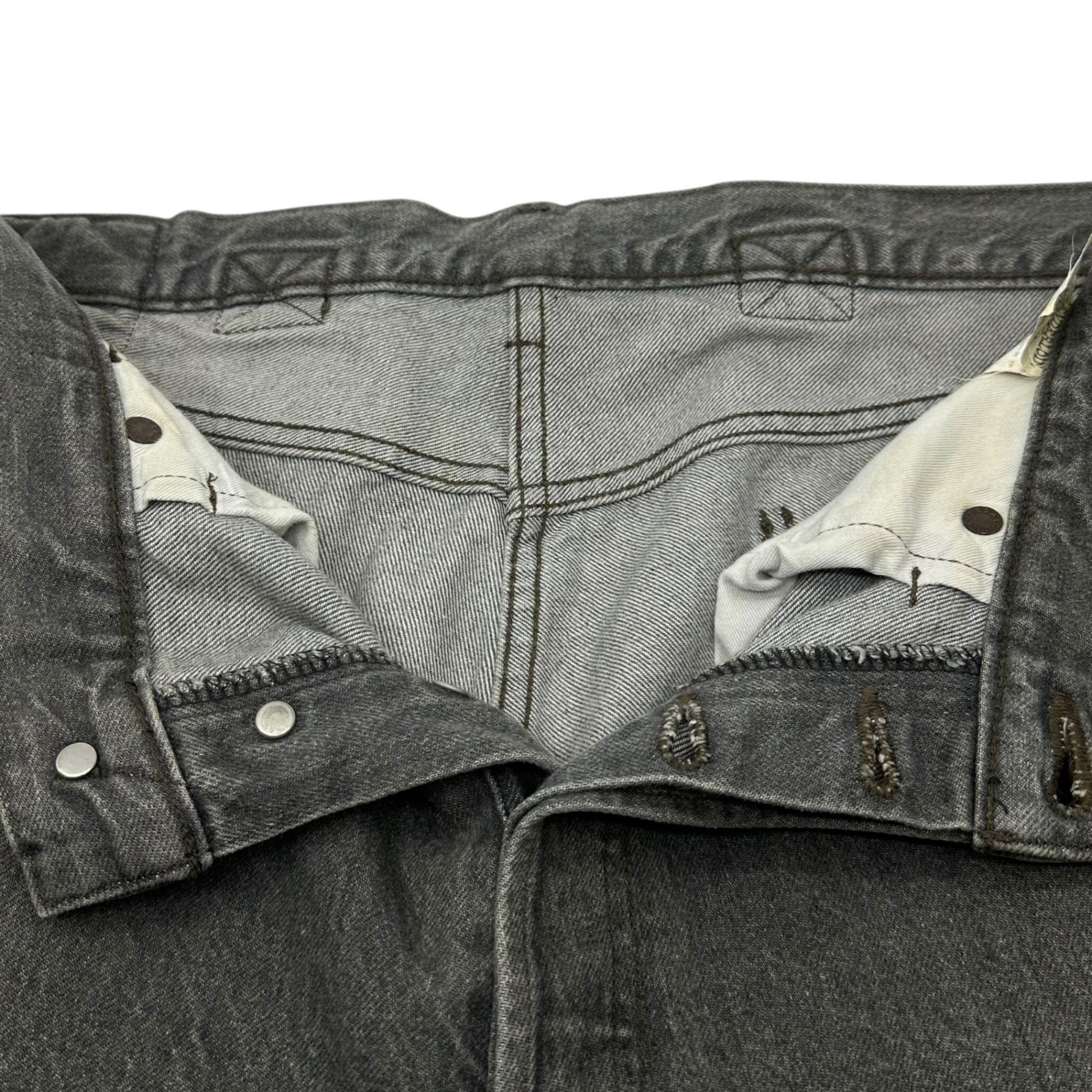 TENDERLOIN(テンダーロイン) Vintage Finish Cinchback Straight Black Denim Pants ヴィンテージ加工 シンチバック ストレート ブラックデニム パンツ 34 ブラック