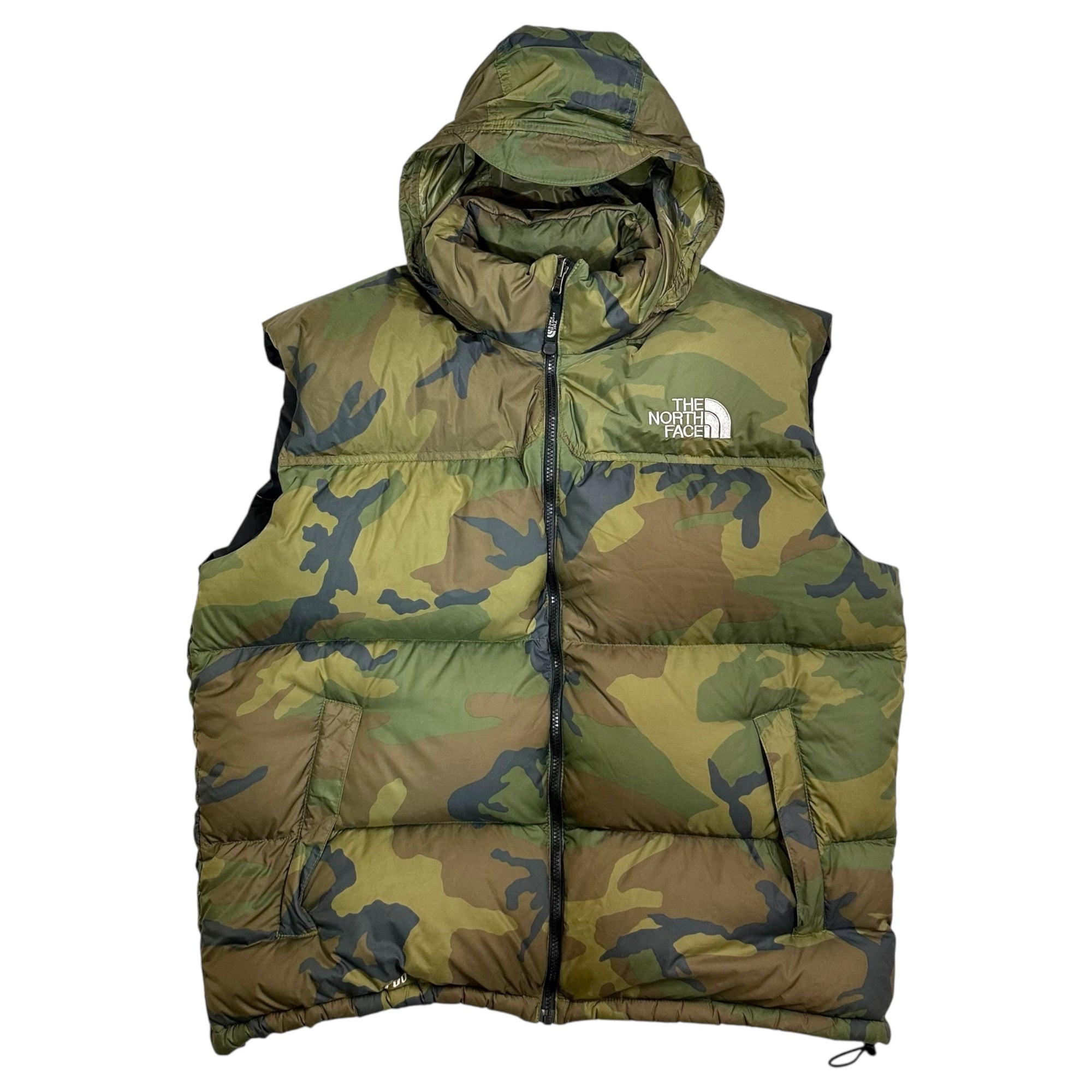 THE NORTH FACE(ノースフェイス) NUPTSE VEST - CAMO ヌプシ ダウン ベスト カモフラ ND01587 XXL カーキ