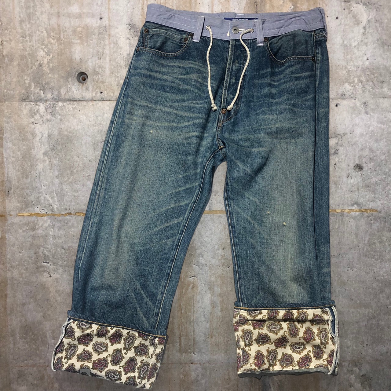 COMME des GARCONS JUNYA WATANABE MAN(コムデギャルソンジュンヤワタナベマン) 16SS裏ペイズリーデニムパンツ WQ-P036 XS ブルー AD2015