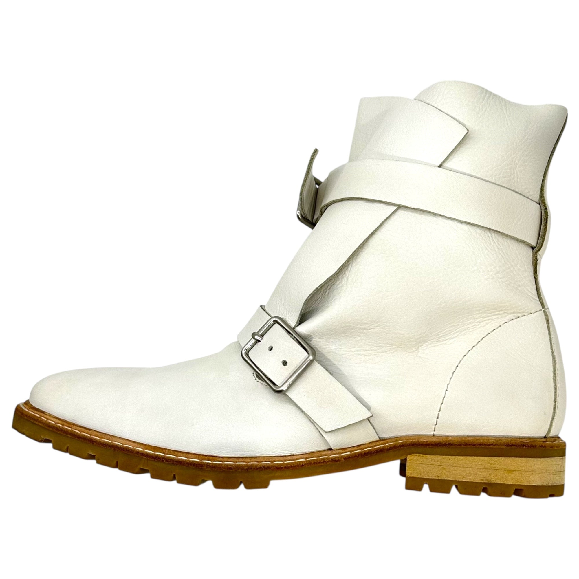 zucca(ズッカ) Double Belt Leather Engineer Boots ダブルベルト レザー エンジニア ブーツ ZU41-AJ348 L(25.5~26cm程度) ホワイト