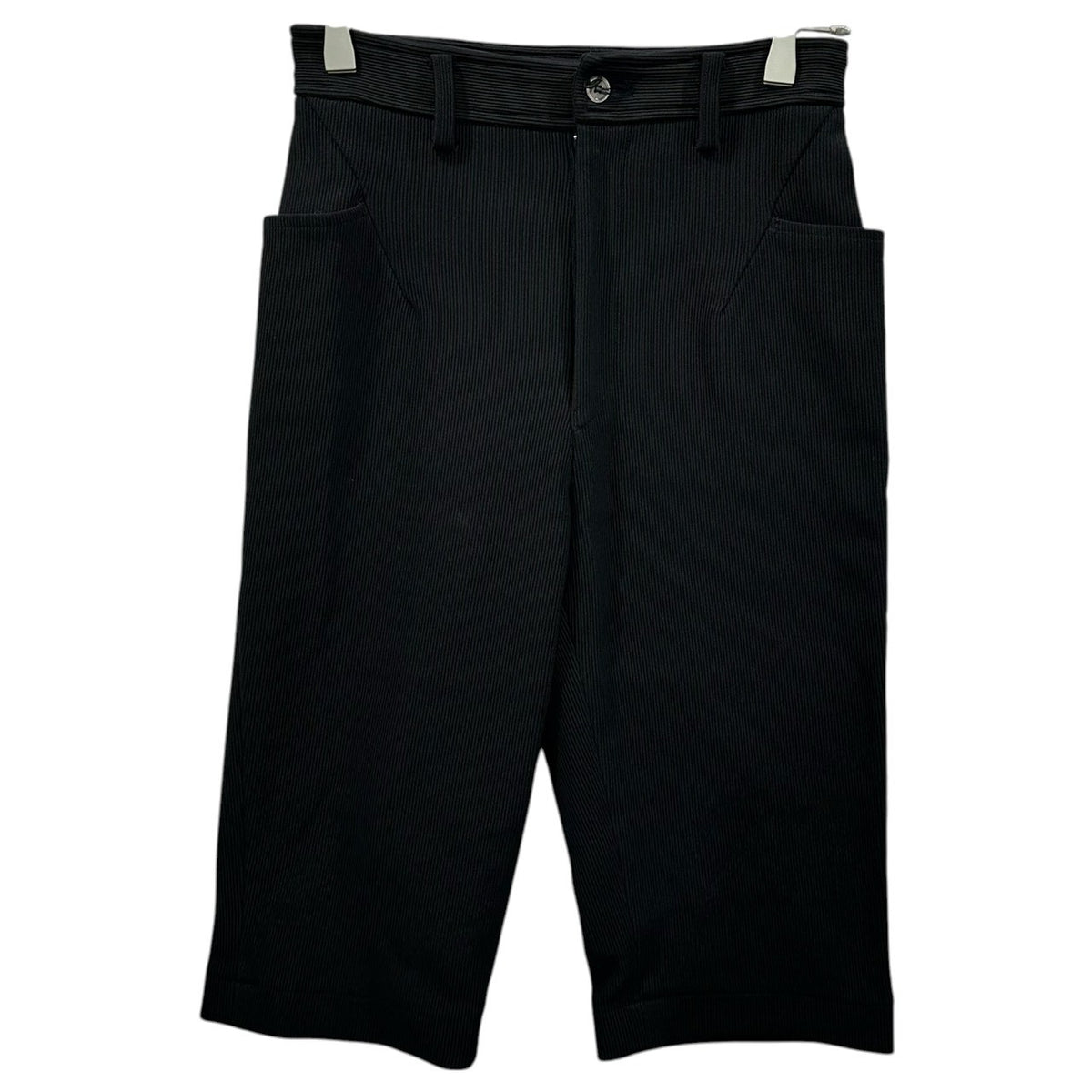 COMME des GARCONS(コムデギャルソン) 1990's Nylon-Cotton Ribbed Cropped Pants ナイロン コットン リブ クロップド パンツ GP-11007S S ブラック AD1989 90s アーカイブ