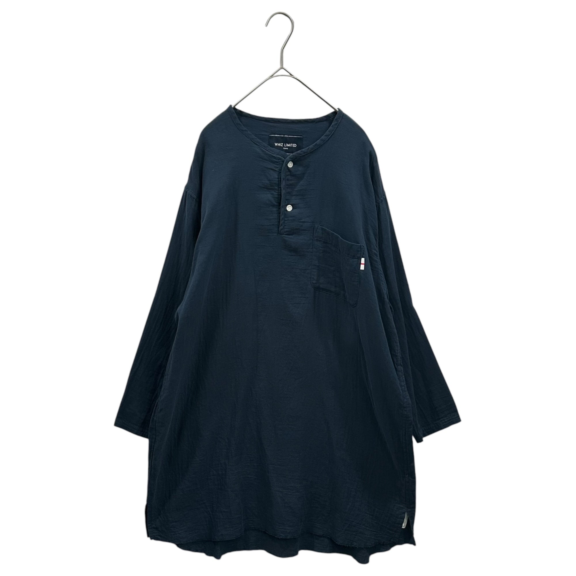 WHIZ LIMITED(ウィズリミテッド) GAUZE SHIRT ヘンリーネック ガーゼ シャツ WL-S-08 M ネイビー