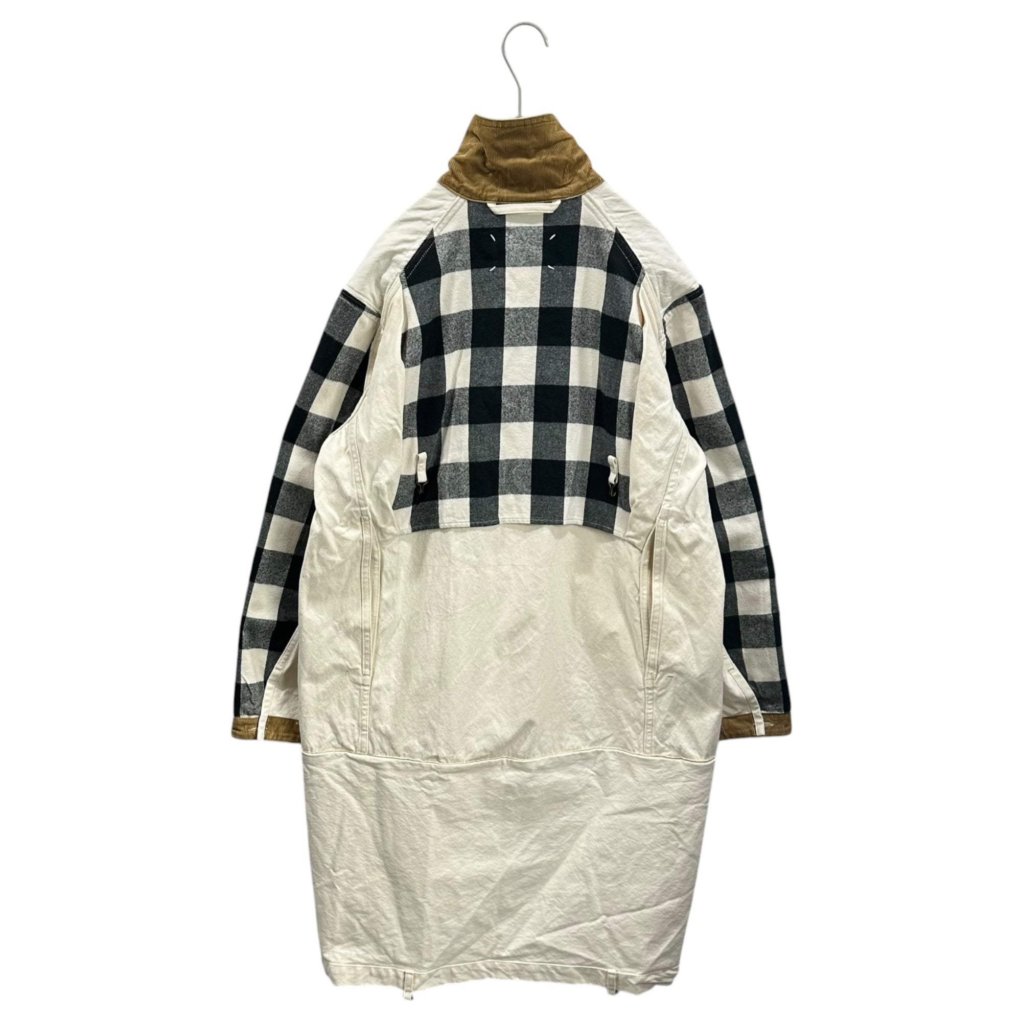 MAISON MARGIELA(メゾンマルジェラ) 22SS 4WAY Check Jacket コットン キャンバス チェック ジャケット S51AM0455 36 ホワイト コート