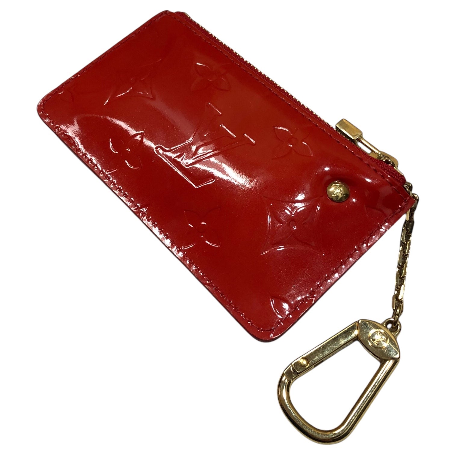 LOUIS VUITTON(ルイヴィトン) ポシェットクレ コインケース モノグラム ヴェルニ ポムダムール M91205 レッド CA0023 小銭入れ キーケース