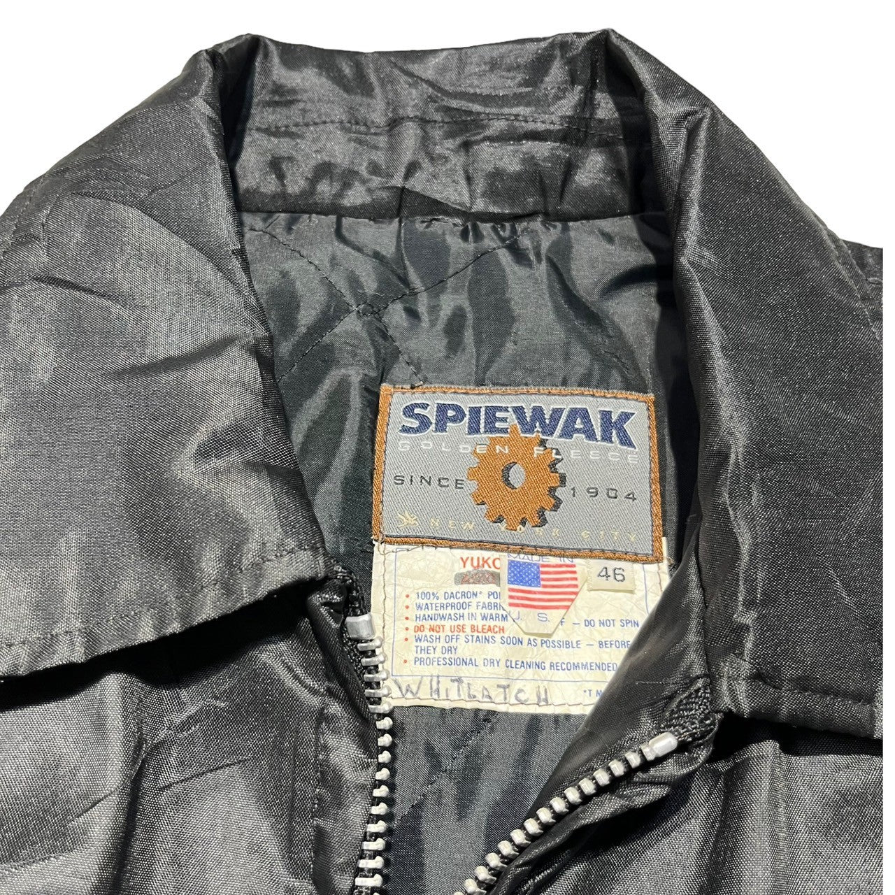 SPIWAK(スピーワック) 90's padded jacket 90年代 中綿 ジャケット 46(L程度) ブラック