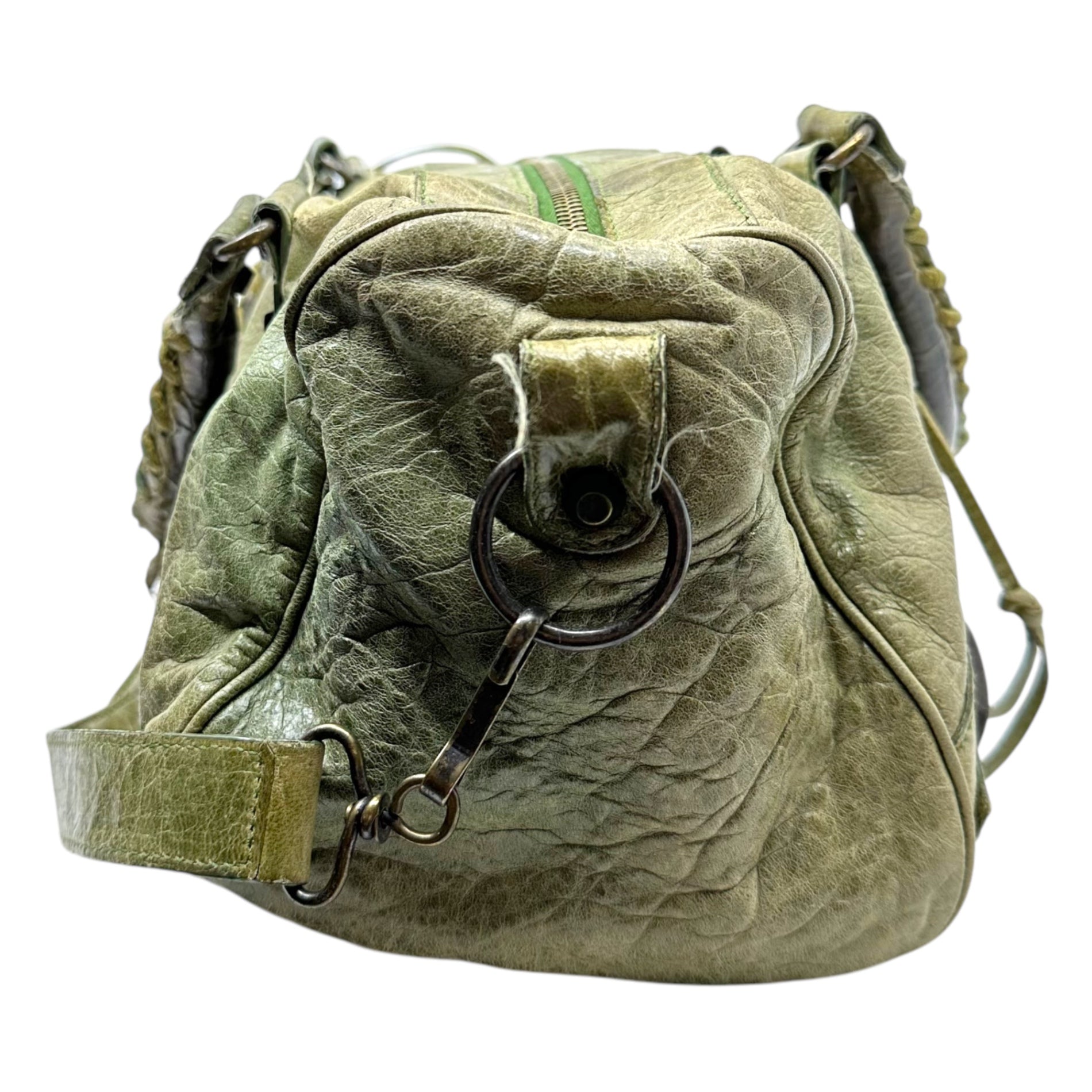 BALENCIAGA(バレンシアガ) 00's THE FIRST ザ ファースト 2WAY ショルダー バッグ 128528 502752 モスグリーン ショルダー レザー