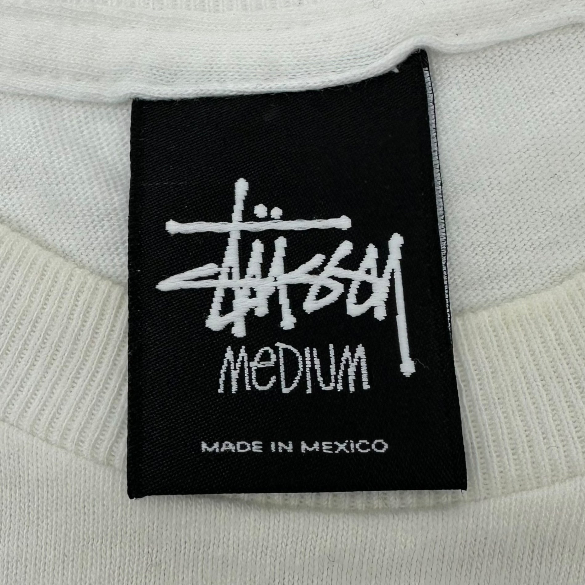 STUSSY×CHALLENGER(ステューシー×チャレンジャー) W-NAME ”spade” S/S TEE ダブルネーム スペード プリント 半袖 Tシャツ M ホワイト コラボ