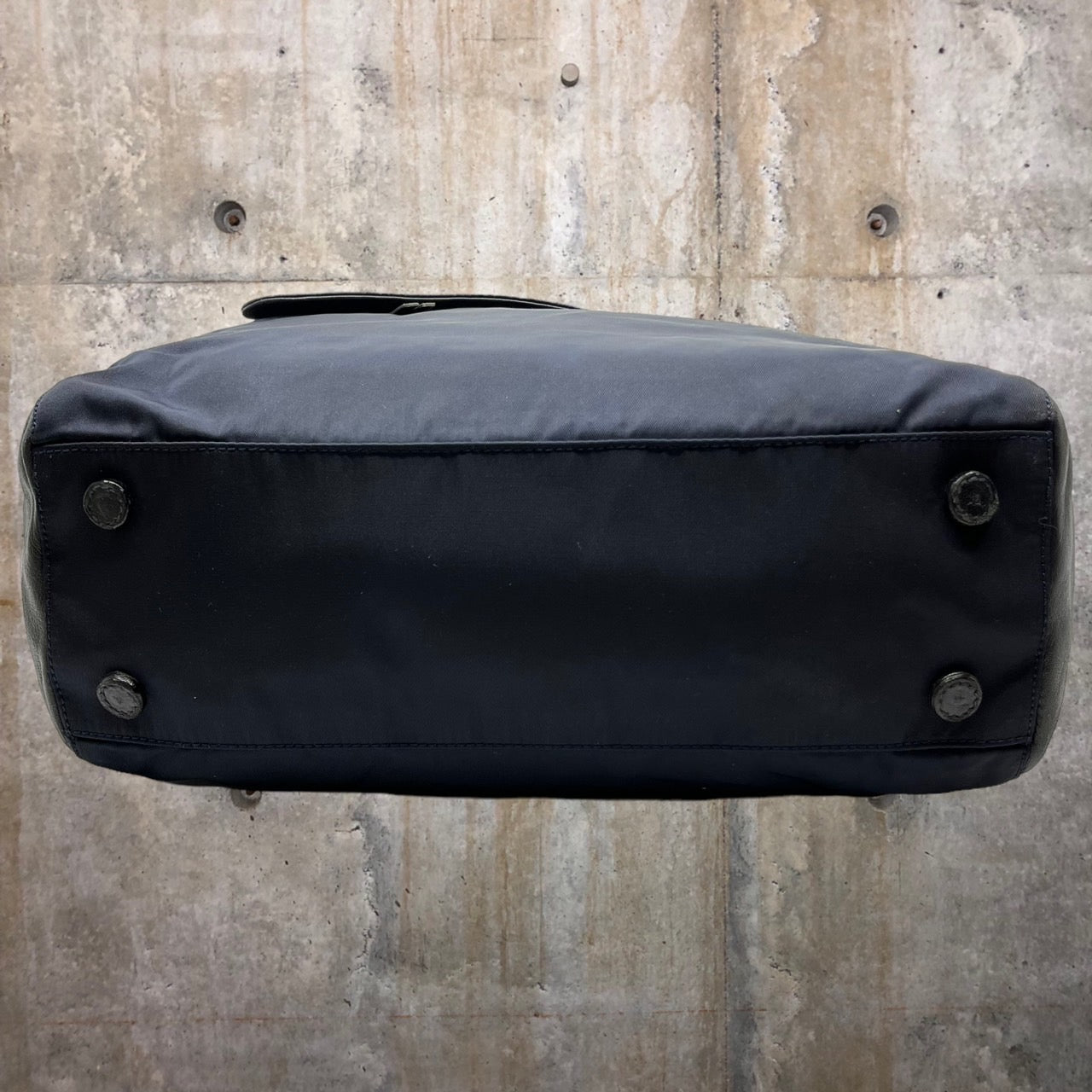 PRADA(プラダ) ナイロンレザートートバッグ ネイビー 53 ハンドバッグ