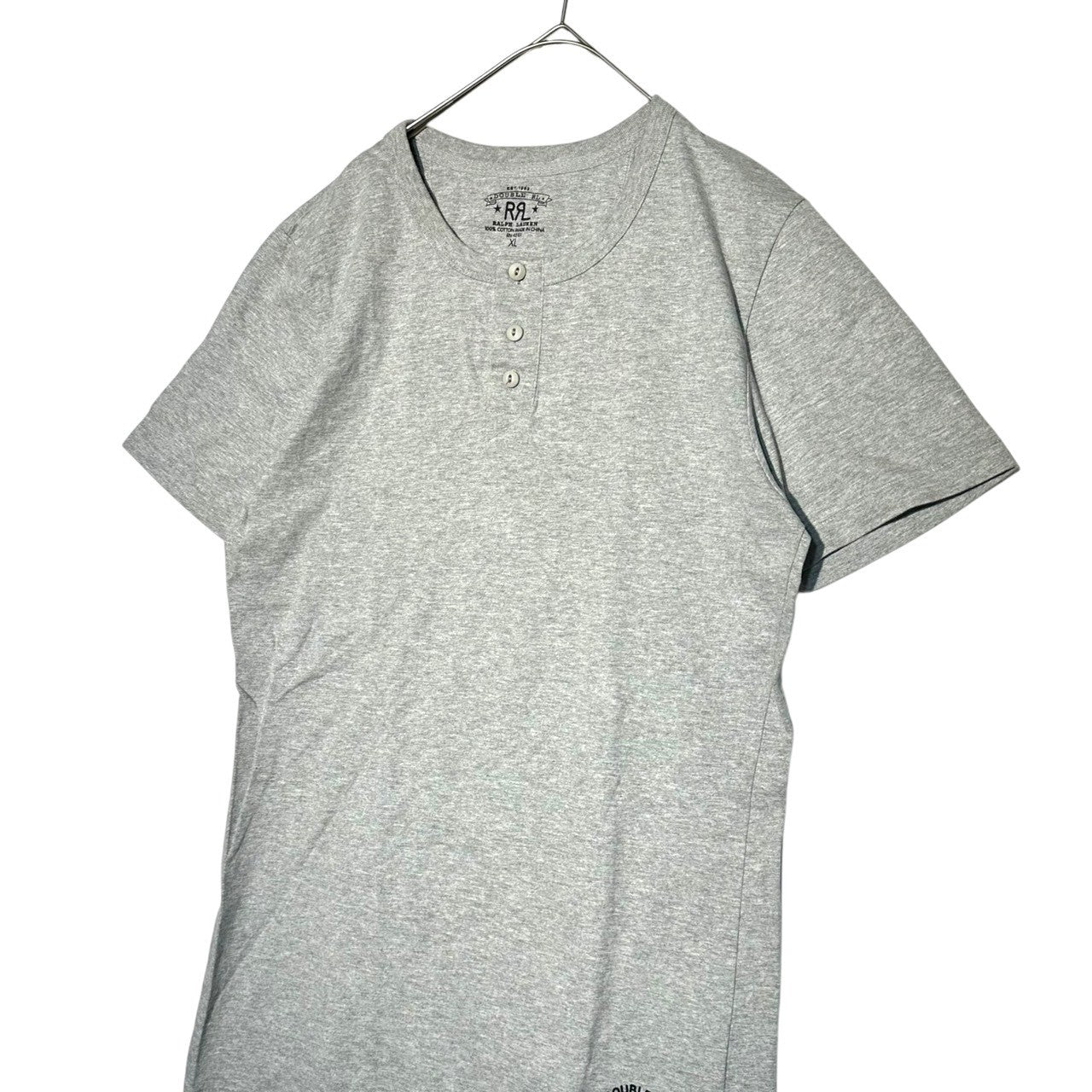 RRL(ダブルアールエル) henley neck T-shirt ヘンリーネック Tシャツ XL グレー