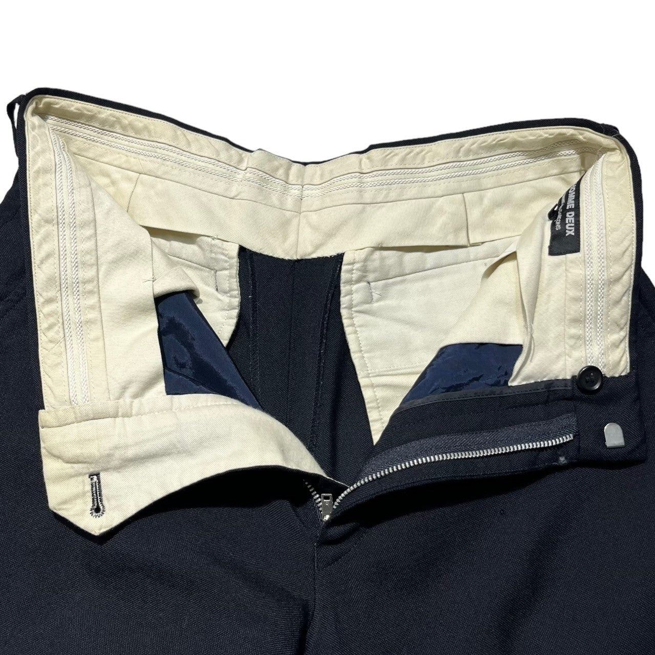 COMME des GARCONS HOMME DEUX(コムデギャルソンオムドゥ) 10AW cropped wool slacks クロップド ウール スラックス DF-P001 S ブラック AD2010