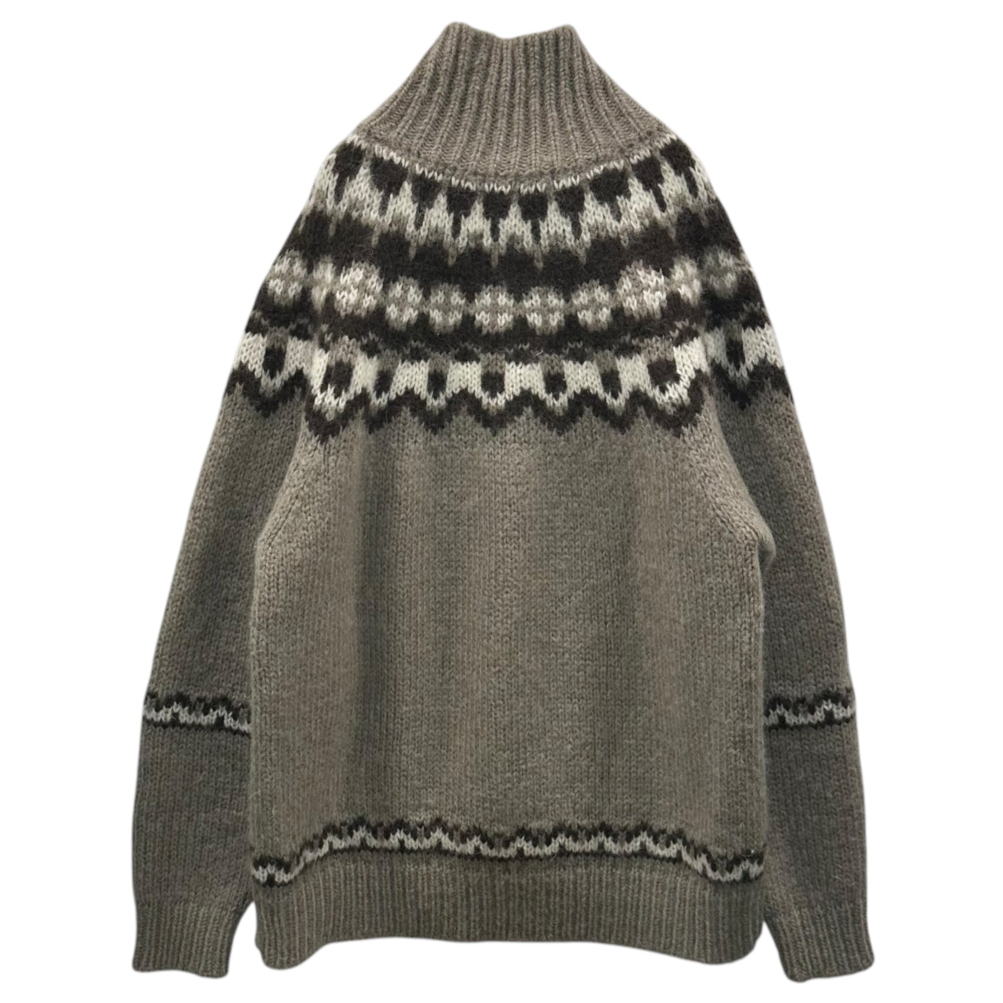 BATONER(バトナー) 2021AW MOHAIR NORDIC TURTLE NECK モヘア ノルディック タートル ネック ニット BN-21FM-045 2 ベージュ