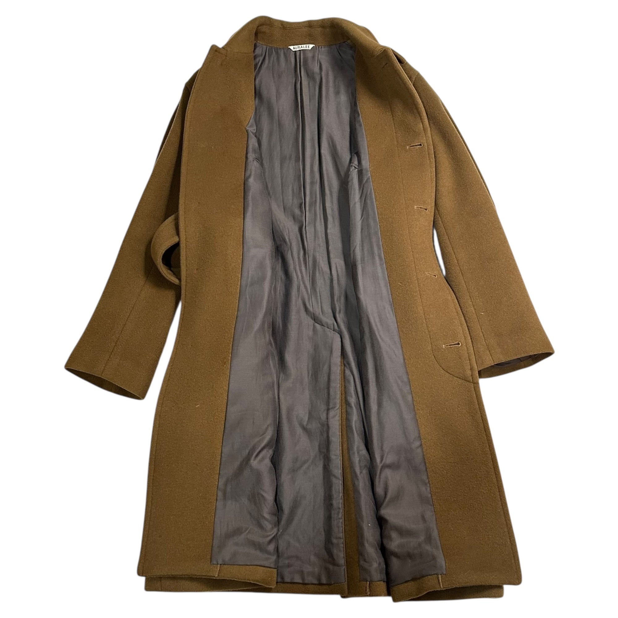 AURALEE(オーラリー) 16AW Beaver Melton Soutien Collar Coat ビーバー メルトン ステンカラー コート A6AC01BM 4(M~L程度) ブラウン