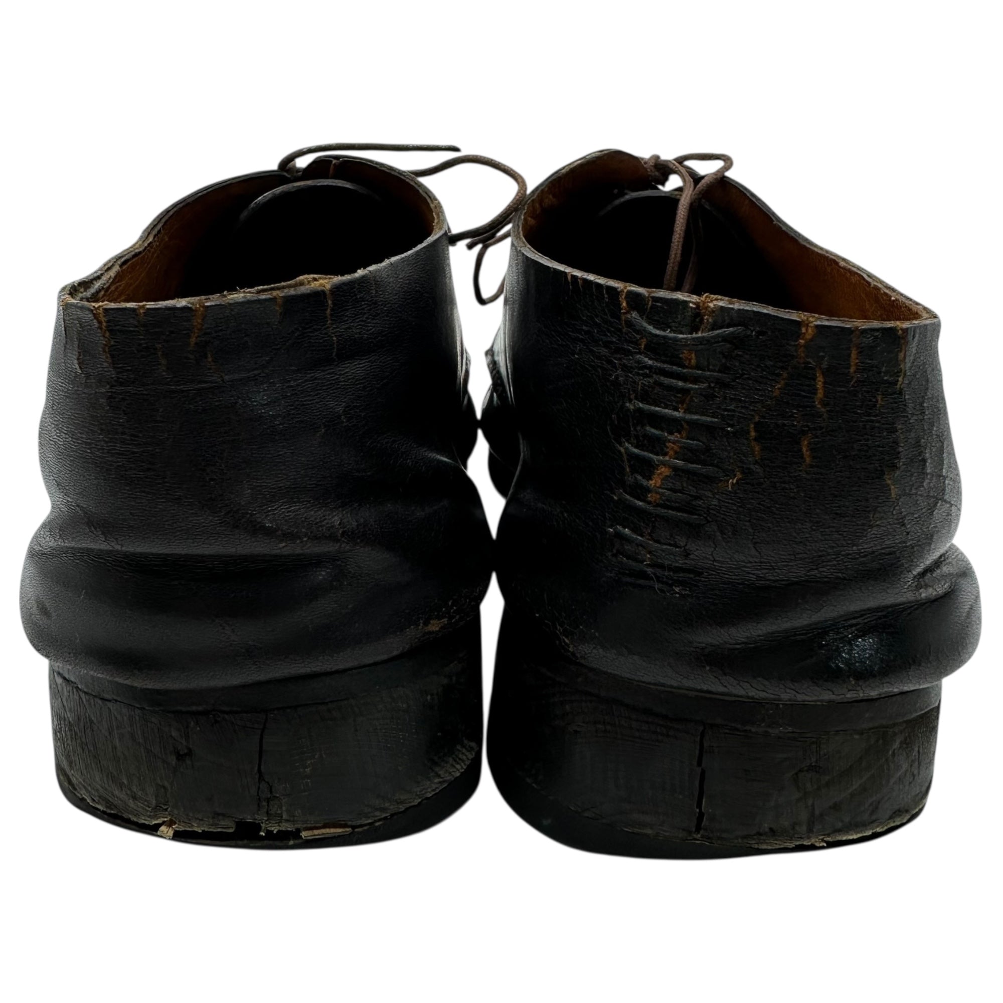 munoz vrandecic(ムニョスブランデシッチ) Intrecciato Toe Leather Shoes イントレチャート トゥ レザー シューズ 44(28.5cm程度) ブラック×ブラウン 革靴