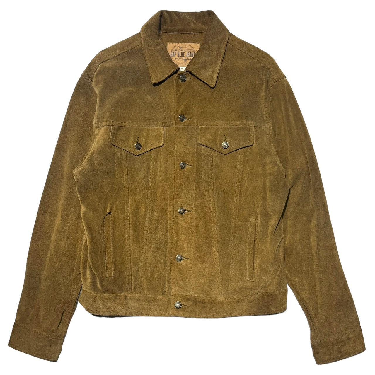 OLD GAP(オールドギャップ) 00's 3rd type suede trucker jacket スウェード トラッカー ジャケット 776016-00 M ブラウン 本革 Y2K レザー