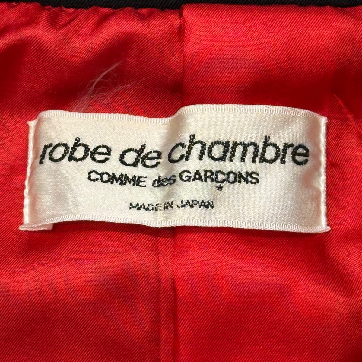 robe de chambre COMME des GARCONS(ローブドシャンブルコムデギャルソン) 1999AW Short Coat with Gold Buttons and Round Collar 金ボタン 丸襟 ショートコート RJ-100030 FREE ブラック×レッド 90's 90年代 AD1999 アーカイブ