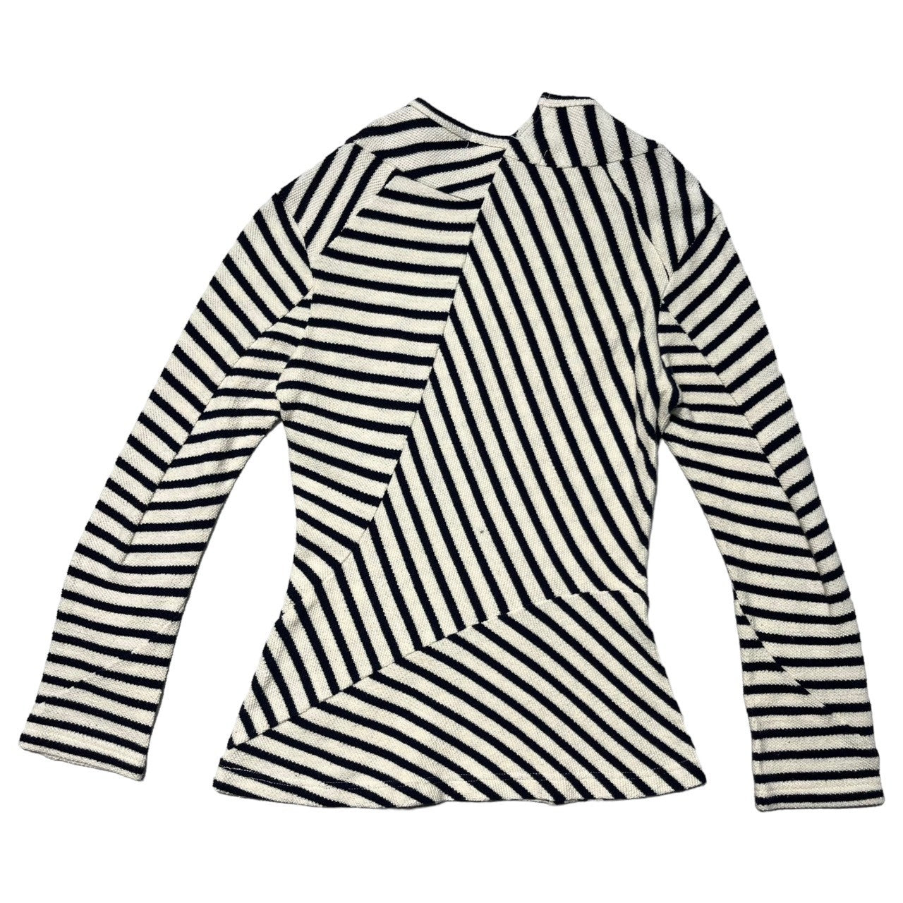 COMME des GARCONS JUNYA WATANABE(コムデギャルソンジュンヤワタナベ) 13AW Bias border cotton knit/cut and sew バイアス ボーダー コットン ニット カットソー 長袖 JL-T002 SIZE S