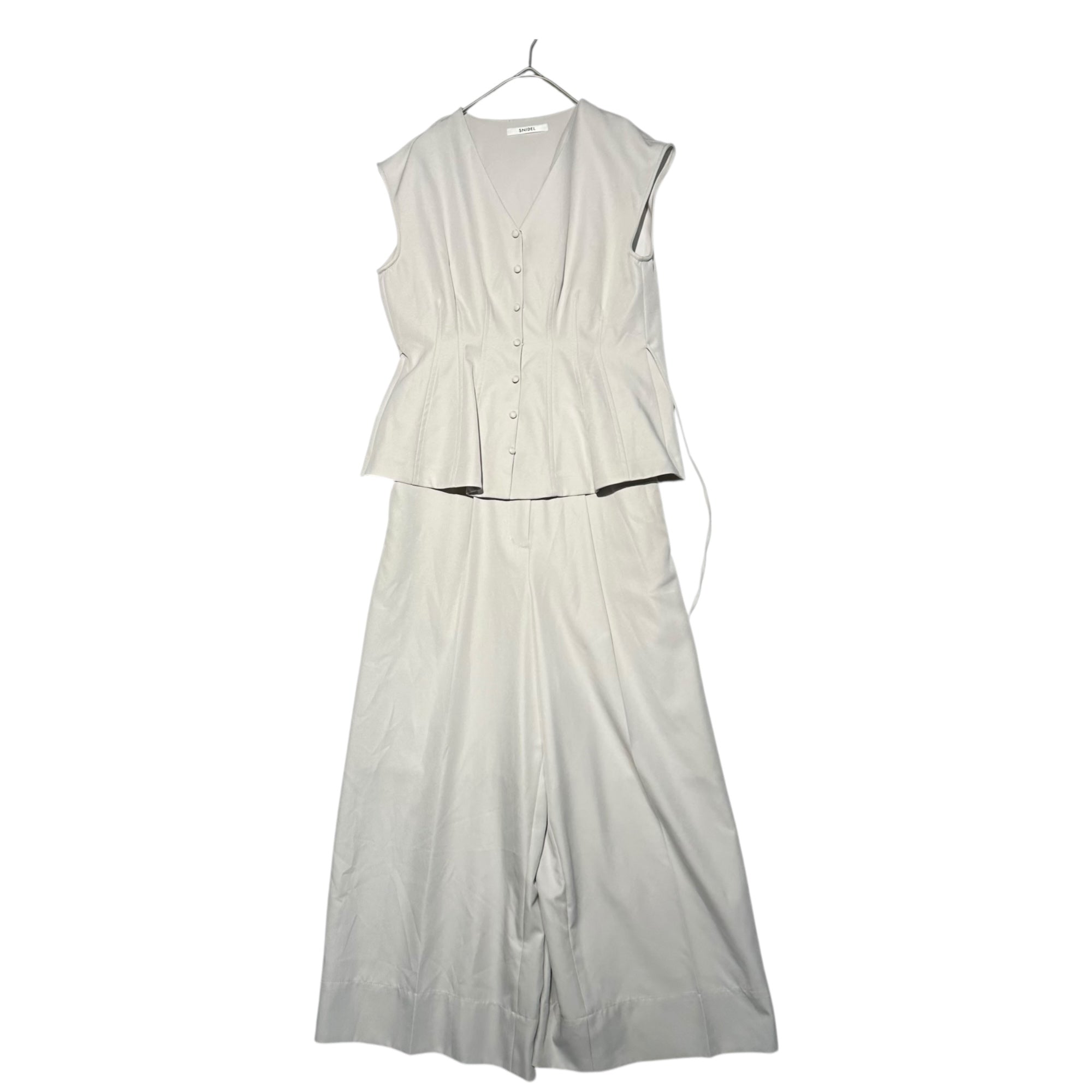 snidel(スナイデル) Sustainable バック クロス オールインワン SWFO222027 0(XS程度) グレージュ サロペット