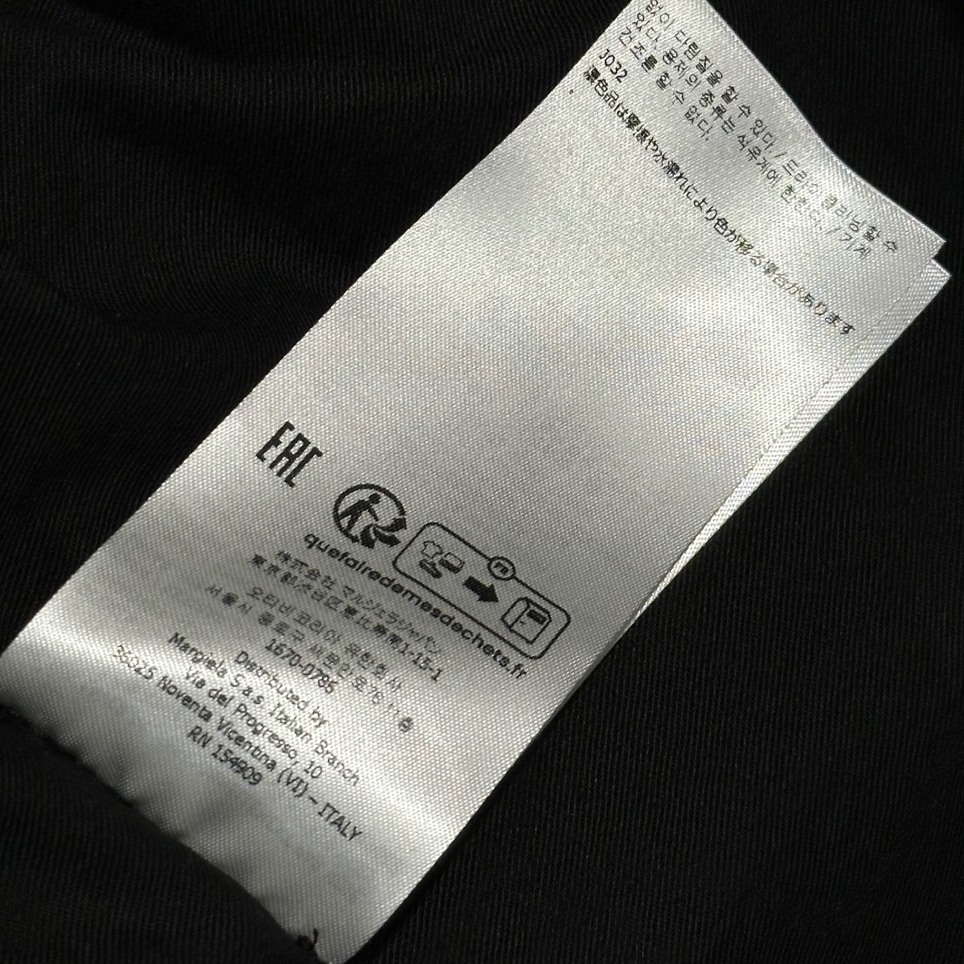 【SALE対象外】MAISON MARGIELA(メゾンマルジェラ) 24SS INVITATION ZIP COAT インビテーション ジップ コート S51AM0489 42 ブラック プリント モッズ ミリタリー コート