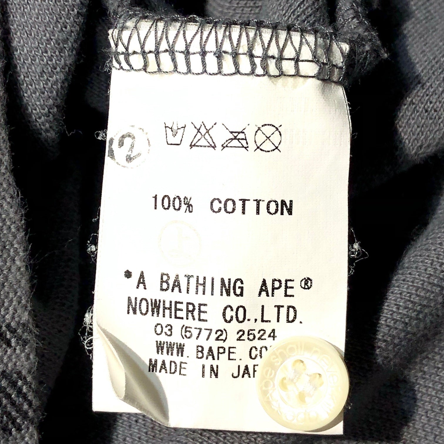 A BATHING APE(アベイシングエイプ) 00's One point logo check polo shirt ワンポイント ロゴ チェック ポロ シャツ L ブラック×グレー