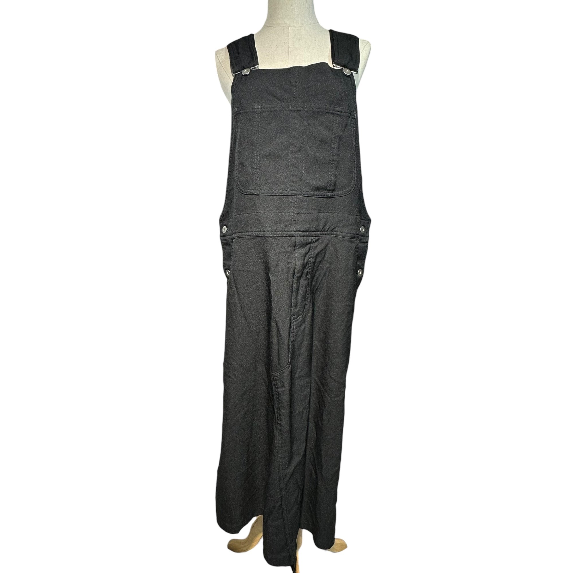 BLACK COMME des GARCONS(ブラックコムデギャルソン) 21AW Polyester Asymmetrical Jumper Skirt Overalls ポリエステル アシンメトリー ジャンパースカート オーバーオール 1H-A008 M ブラック AD2021