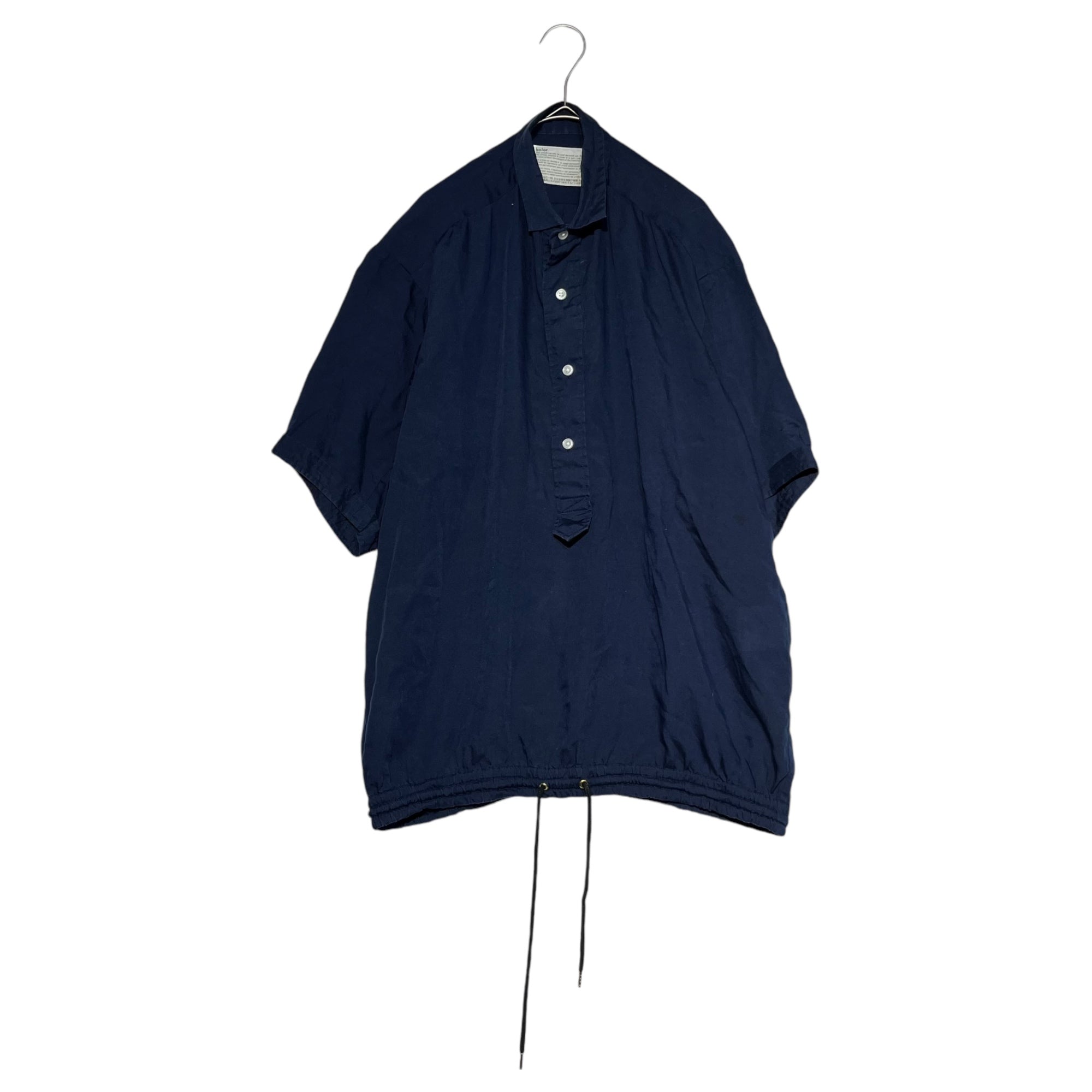 kolor(カラー) 15SS Drawcord short sleeve pullover shirt ドローコード 半袖 プルオーバー シャツ 15SCM-B13113 2(M) ネイビー
