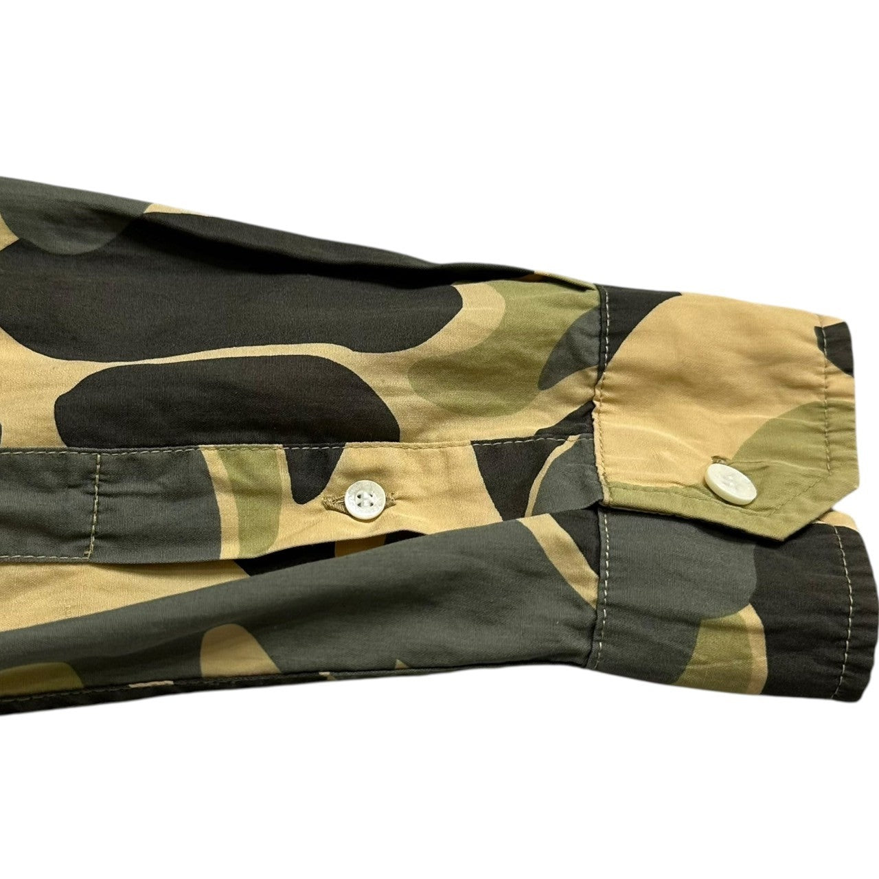 A BATHING APE(アベイシングエイプ) 90~00's 1st Camo Long Sleeve Shirt ファースト カモ 長袖 シャツ M カーキ