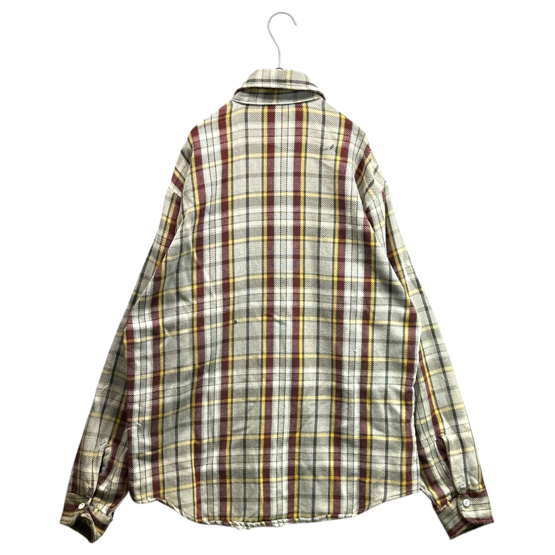BIG MAC(ビッグマック) 70's FLANNEL CHECK SHIRT フランネル チェック シャツ M-TALL グレー×レッド 70年代 ヴィンテージ