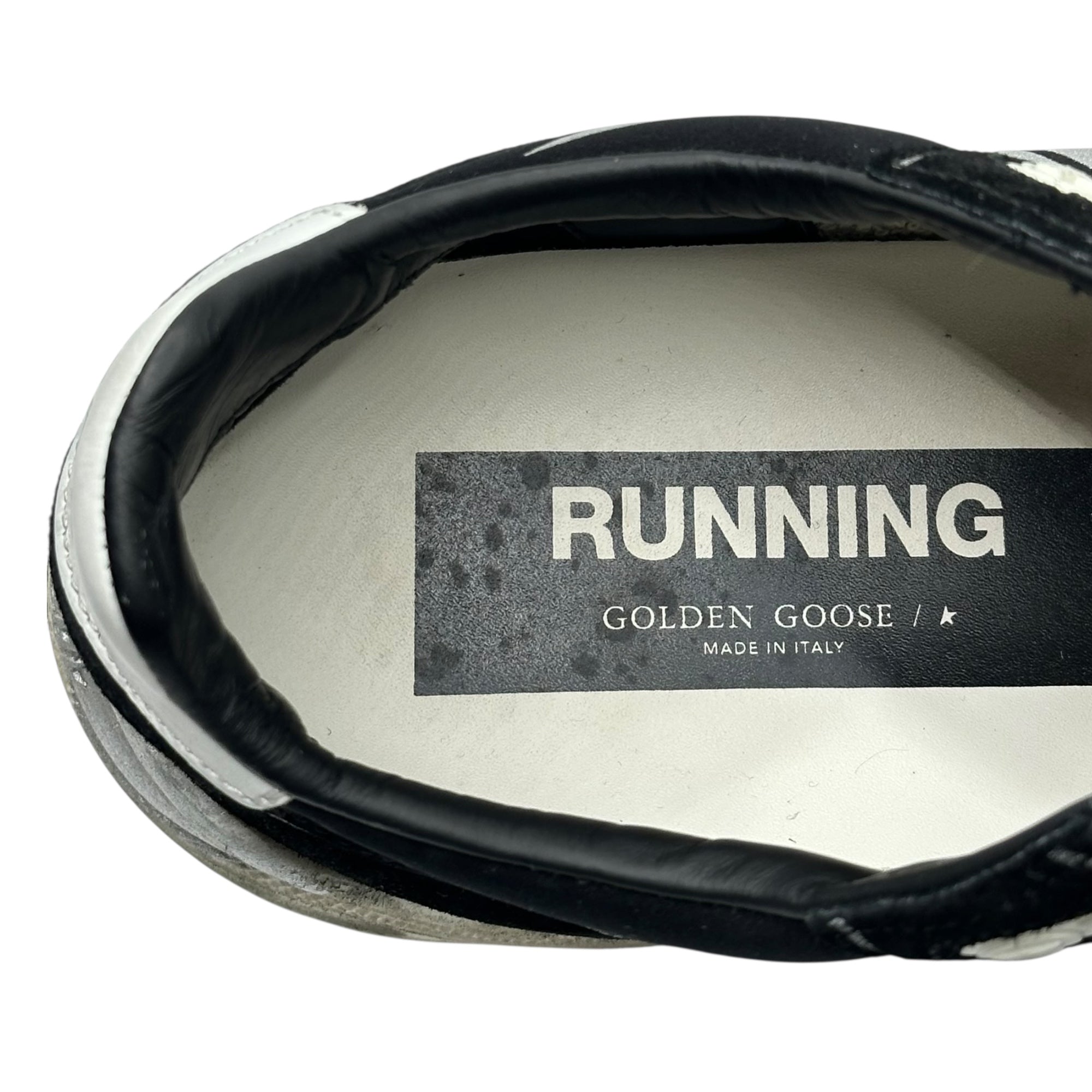 GOLDEN GOOSE(ゴールデングース) Running Sole レザー&メッシュ ユーズド加工 ローカット スニーカー 37(24.5cm) ブラック