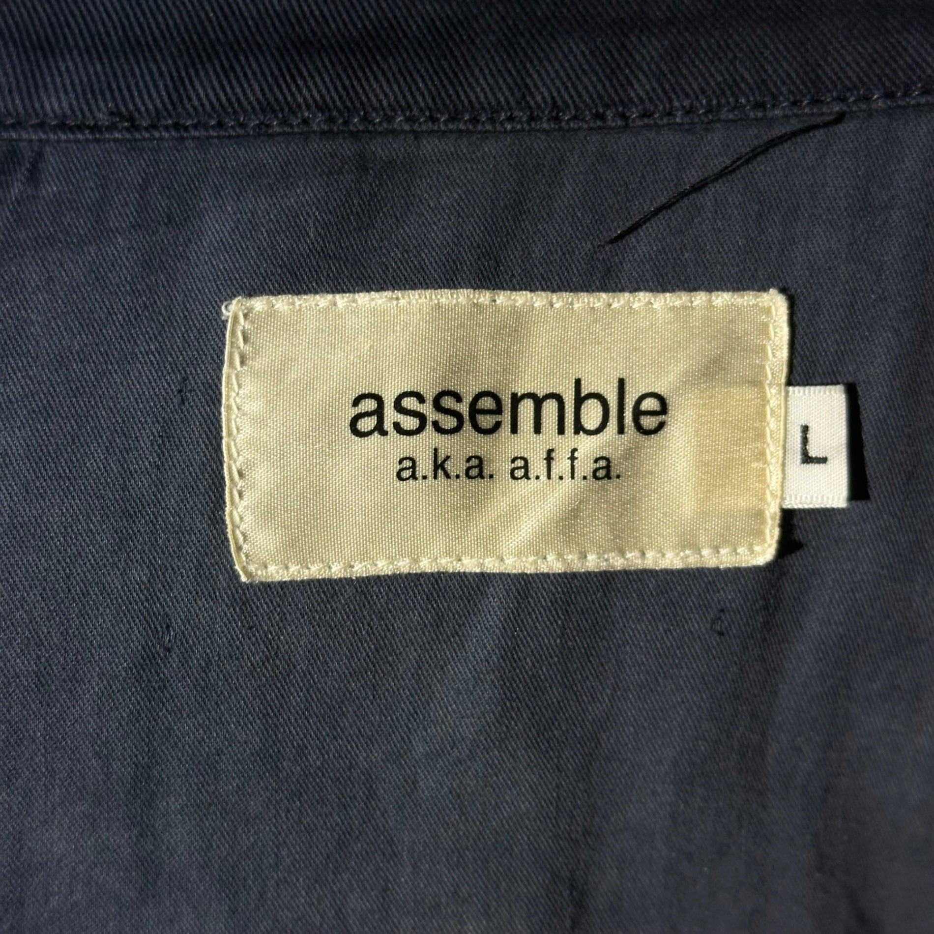 assemble a.k.a AFFA(アッセンブルエーケーエーエーエフエフエー) Vintage-Washed Military-Inspired Cotton Jacket ヴィンテージ加工 ミリタリー インスパイア コットン ジャケット AFK4202 L ネイビー