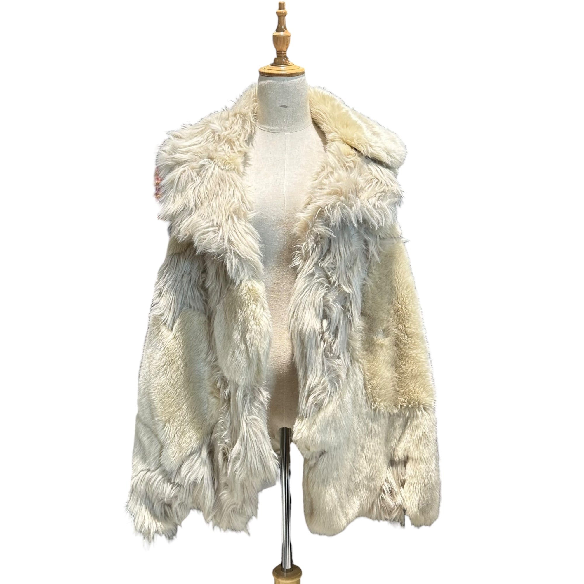 STELLA McCARTNEY(ステラマッカートニー) 18AW Faux Fur Long Vest フェイクファー ロング ベスト UP56 2018 01372 36(S程度) アイボリー エコファー