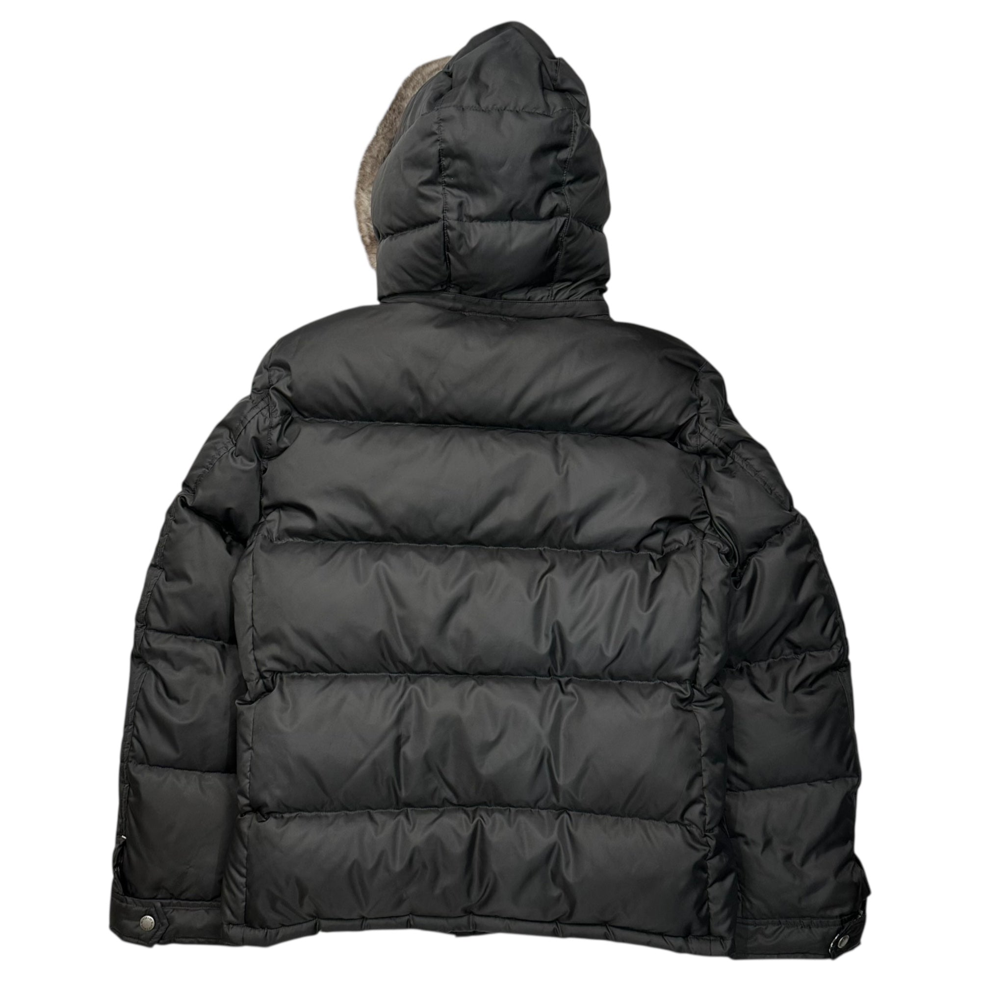 BURBERRY BLACK LABEL(バーバリーブラックレーベル) Burberry Check Lined Rabbit Fur Down Jacket バーバリーチェック ライニング ラビットファー ダウン ジャケット BMP04-904-09 L ブラック