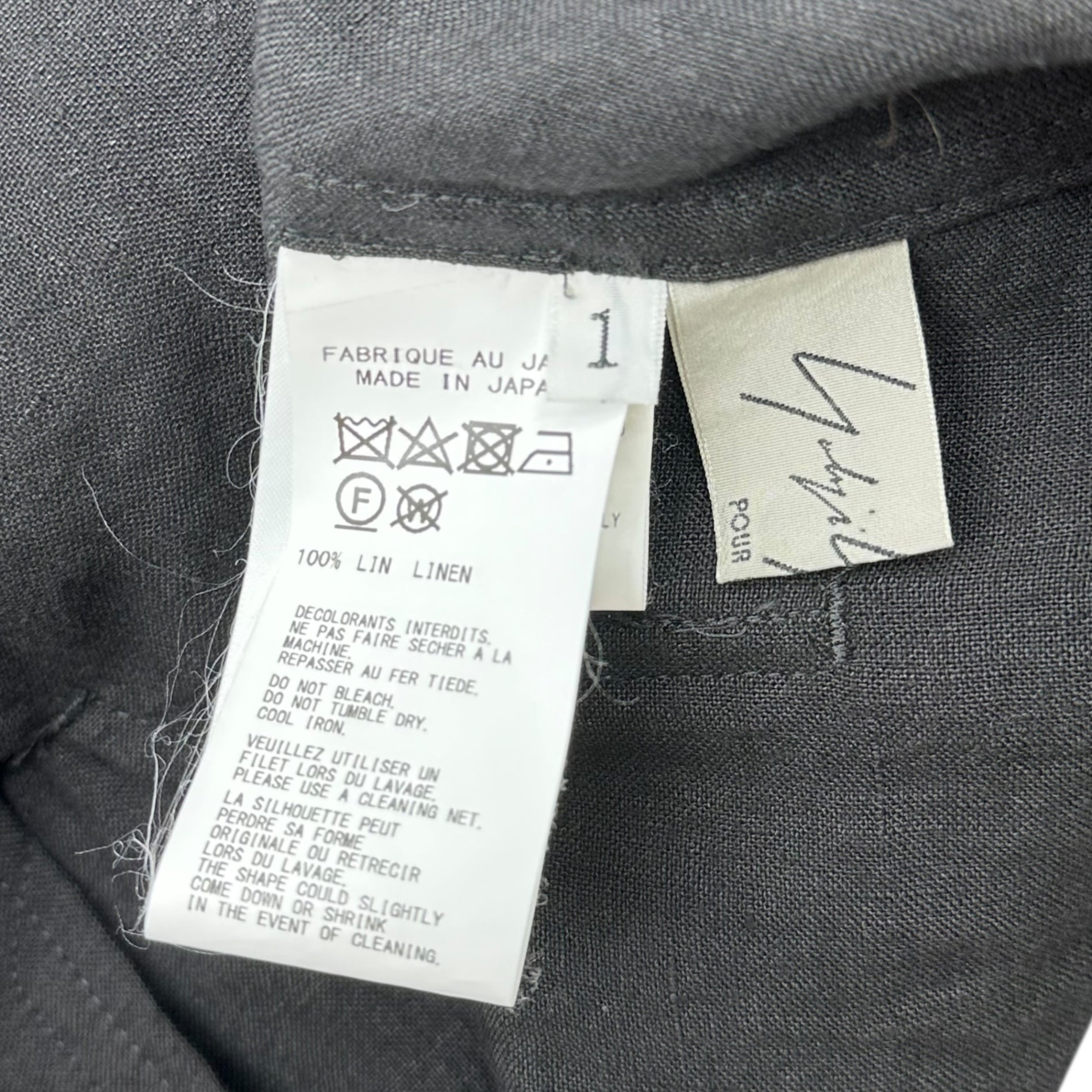 YOHJI YAMAMOTO POUR HOMME(ヨウジヤマモトプールオム) 19SS 5B Linen Oversized Shirt Jacket 5B リネン オーバーサイズ シャツ ジャケット HH-B95-315 1 ブラック