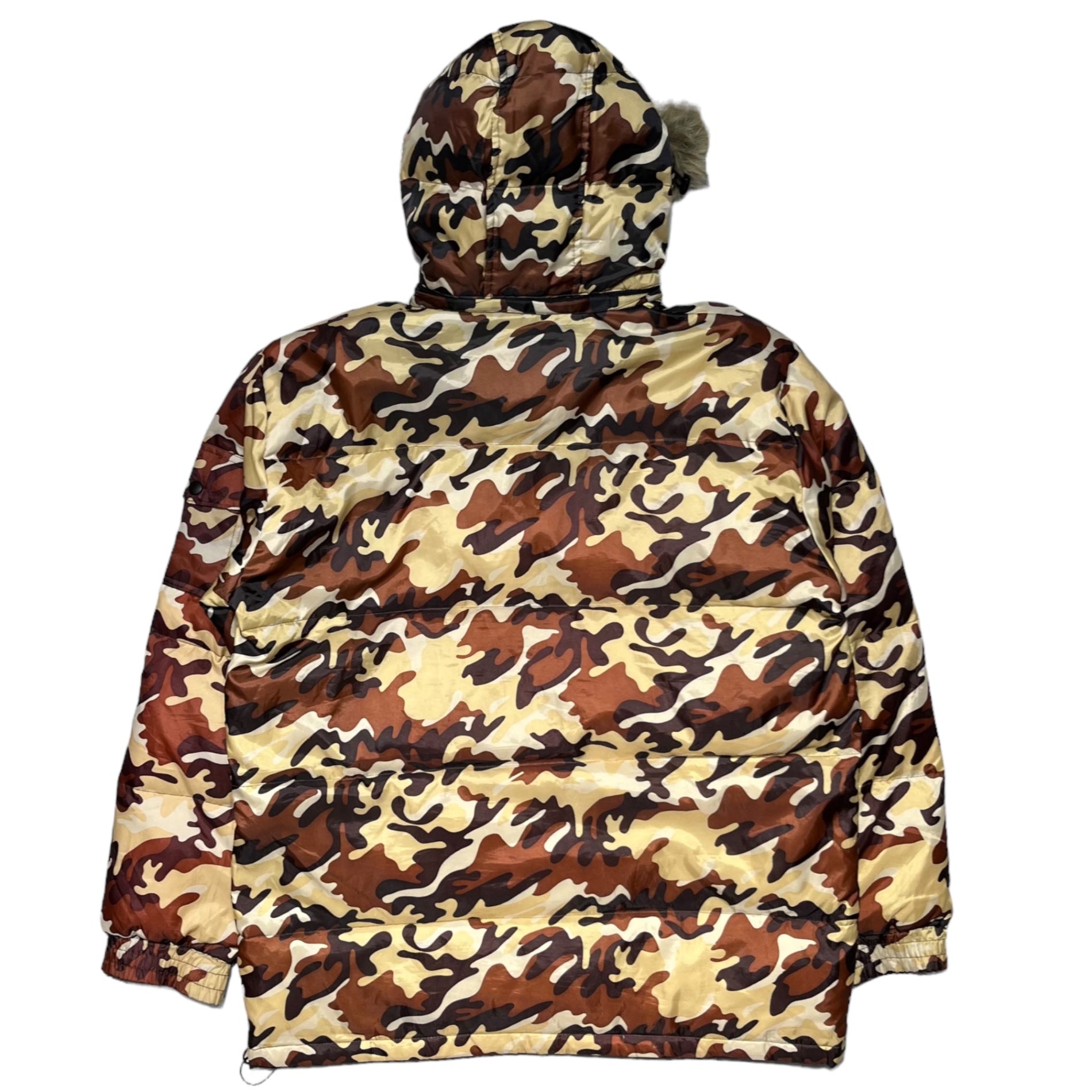 AMERICA&FIRST(アメリカ&ファースト) camouflage down jacket カモフラ ダウン ジャケット M ベージュ×ブラック