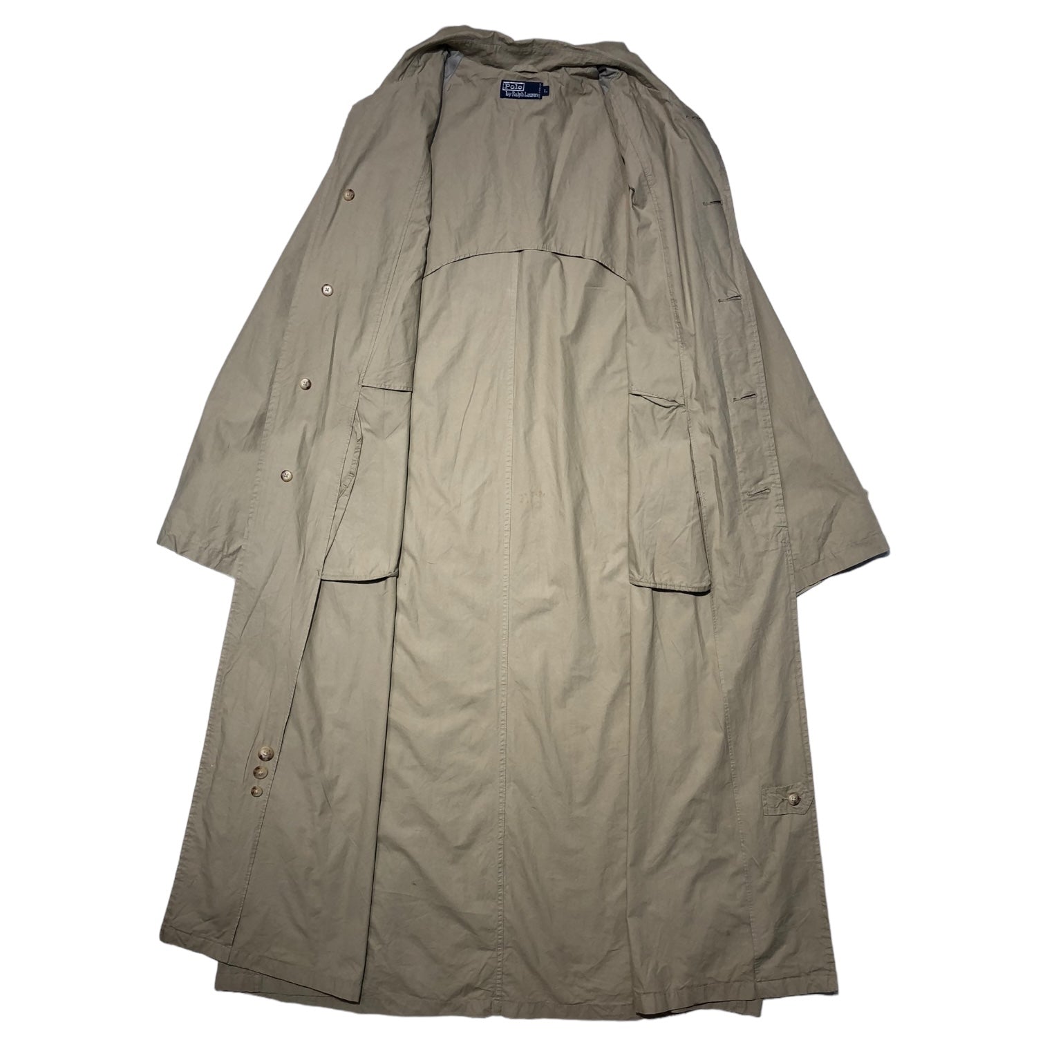 POLO RALPH LAUREN(ポロラルフローレン) 90's super long balmakaan coat スーパーロング バルマカーンコート L ベージュ ステンカラー