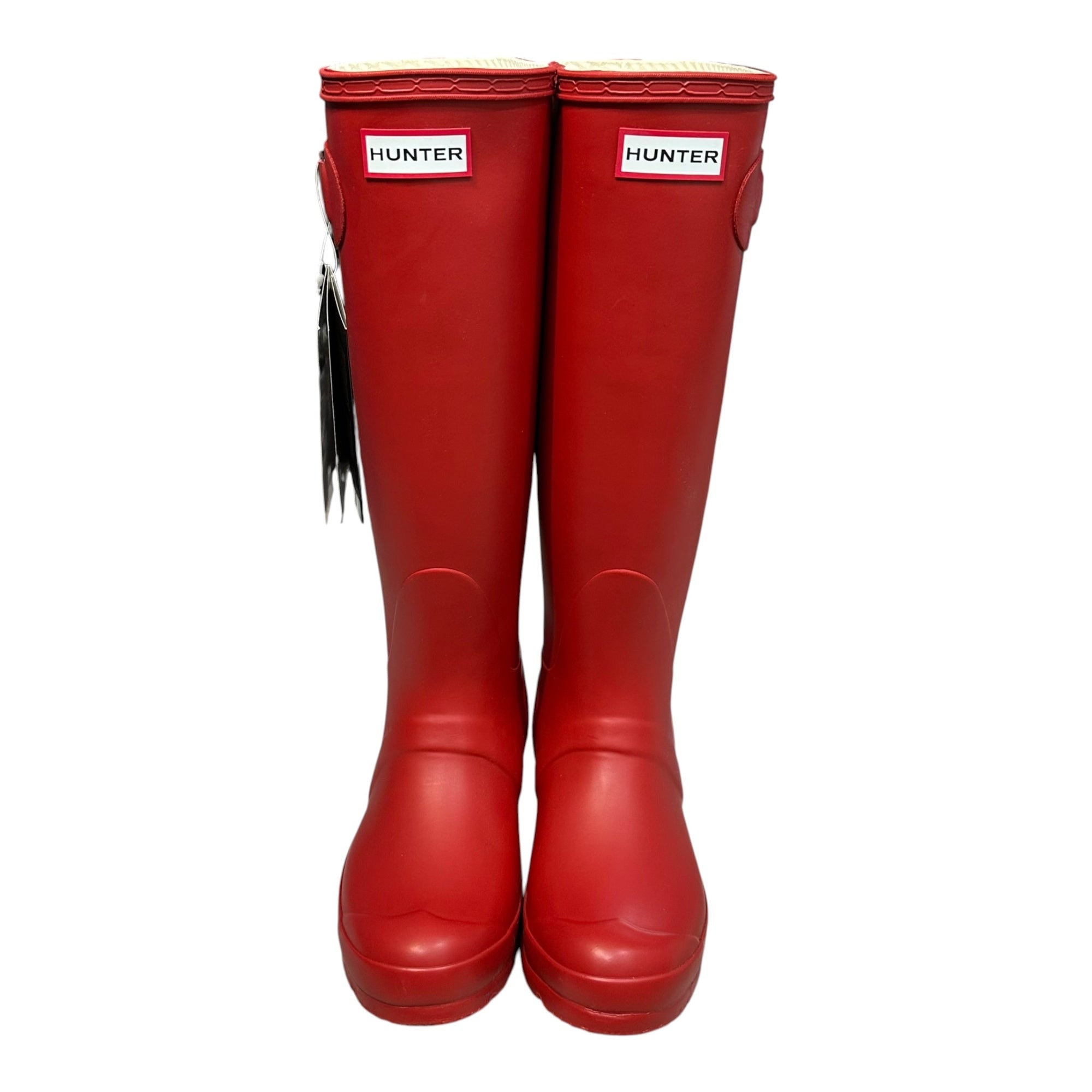 HUNTER(ハンター) Long Rubber Boots ロング ラバー ブーツ UK4 レッド 雨靴 レインブーツ