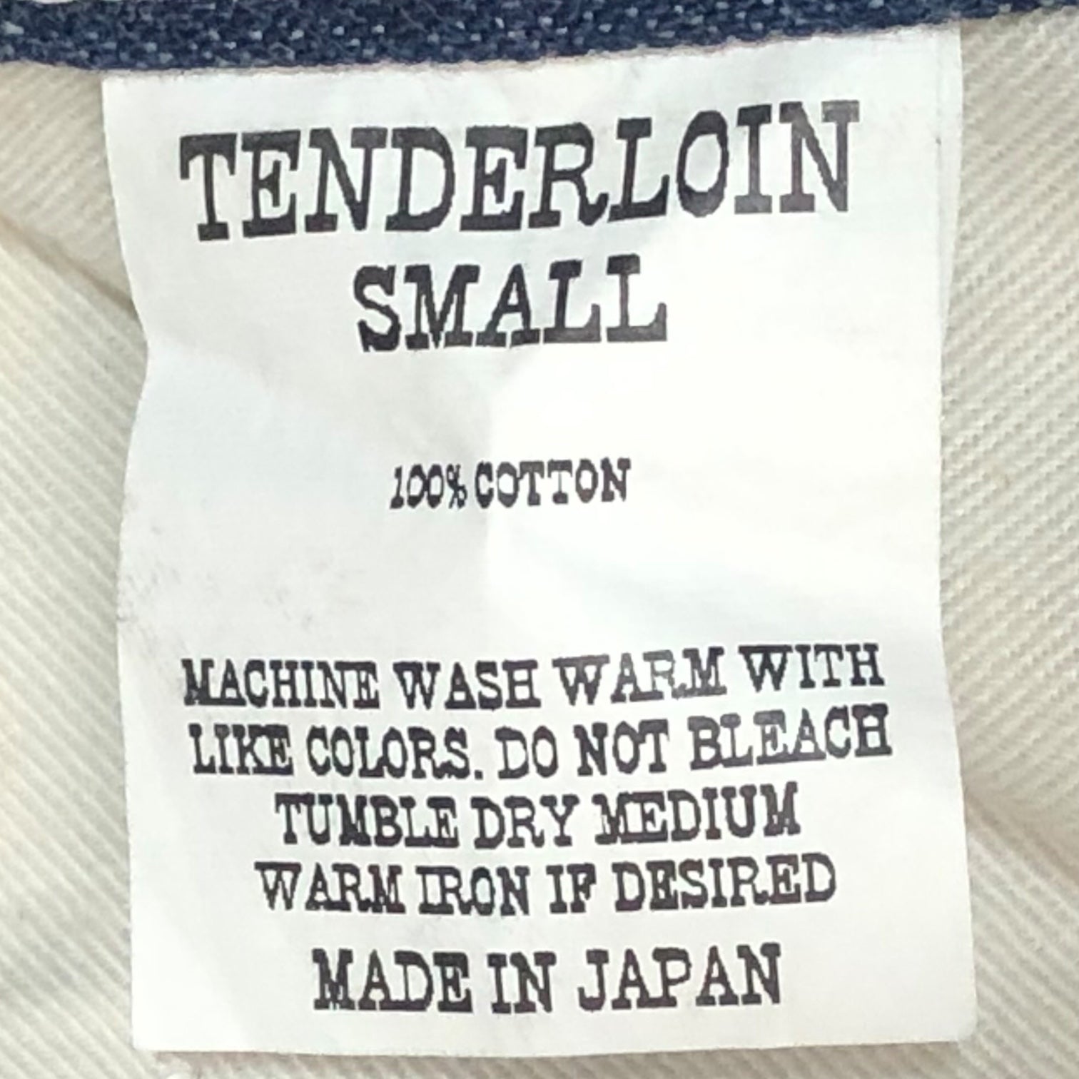 TENDERLOIN(テンダーロイン) BDP DENIM デニム フリスコ ワークパンツ S インディゴ ネップ加工