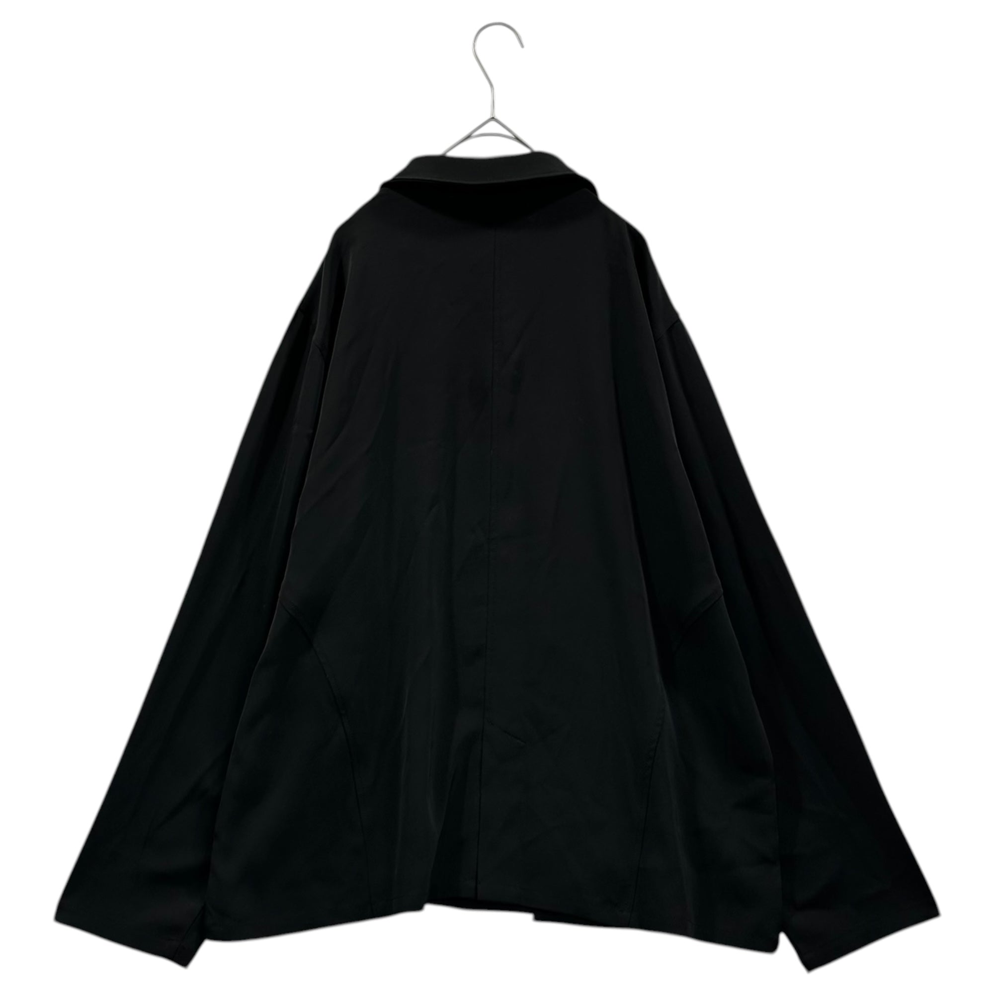 NOT CONVENTIONAL(ノットコンベンショナル) Asymmetric China-Style Button Shirt アシンメトリー チャイナ ボタン シャツ N25-018-BLK FREE ブラック