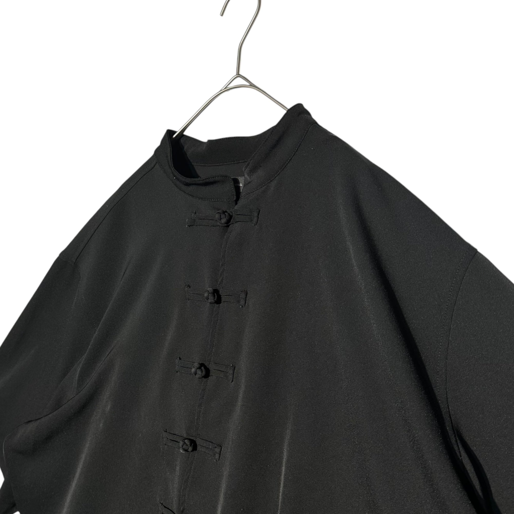 NOT CONVENTIONAL(ノットコンベンショナル) Chinese Kung Fu Half-Sleeve Shirt チャイナ カンフー ハーフスリーブ シャツ N23-035-BLK FREE ブラック