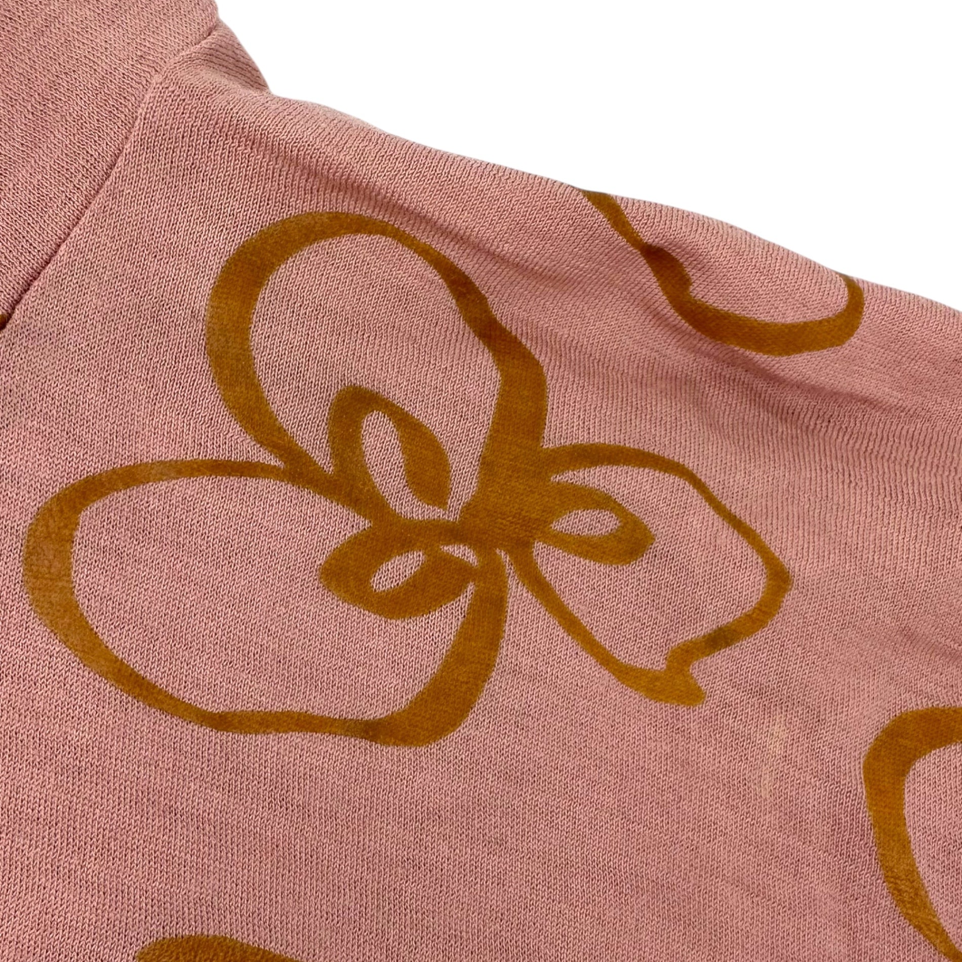 robe de chambre COMME des GARCONS(ローブドシャンブルコムデギャルソン) 97SS Floral Print Short-Length L/S T-shirt フラワー プリント ウール モックネック ショート丈 長袖 カットソー RT-040170 表記無(M程度) ピンク AD1996 90's 90年代 ヴィンテージ Tシャツ