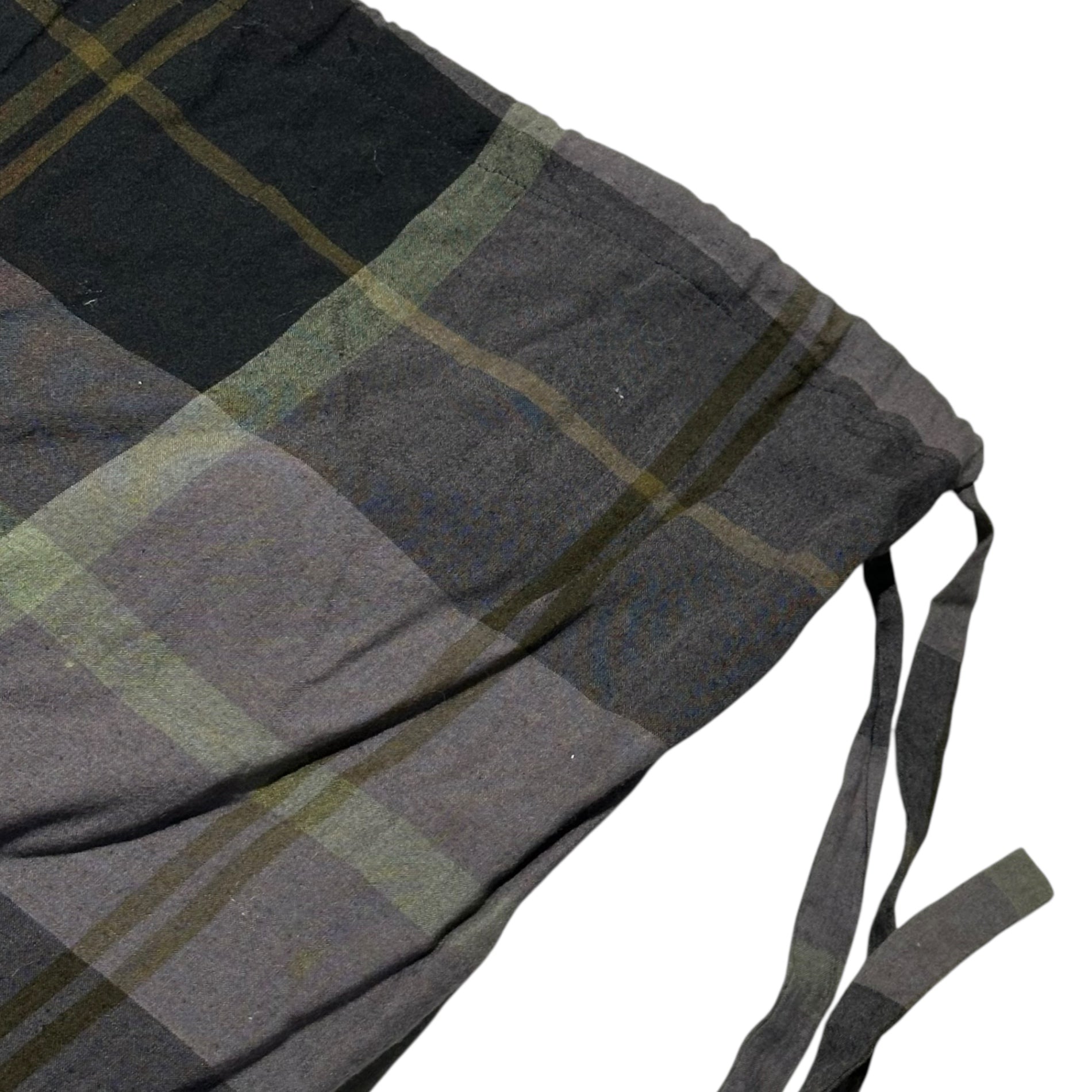 YOHJI YAMAMOTO(ヨウジヤマモト) High-Waisted Distorted Balloon Silhouette Check Cotton Pants ハイウエスト 変形 バルーンシルエット チェック コットン パンツ FX-S12-081 1(S程度) グレー×ブラック×カーキ